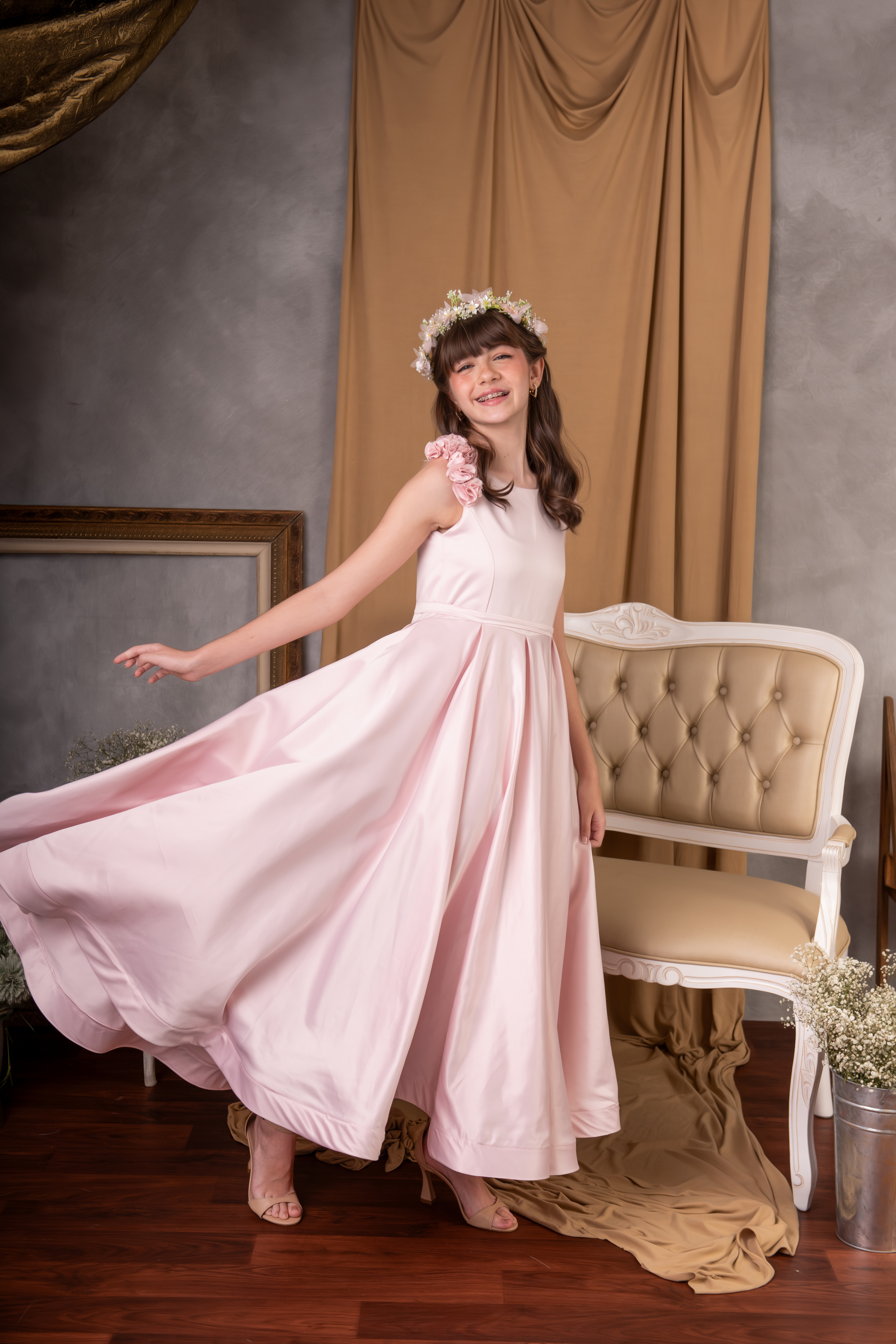 Vestido de festa infantil de gala