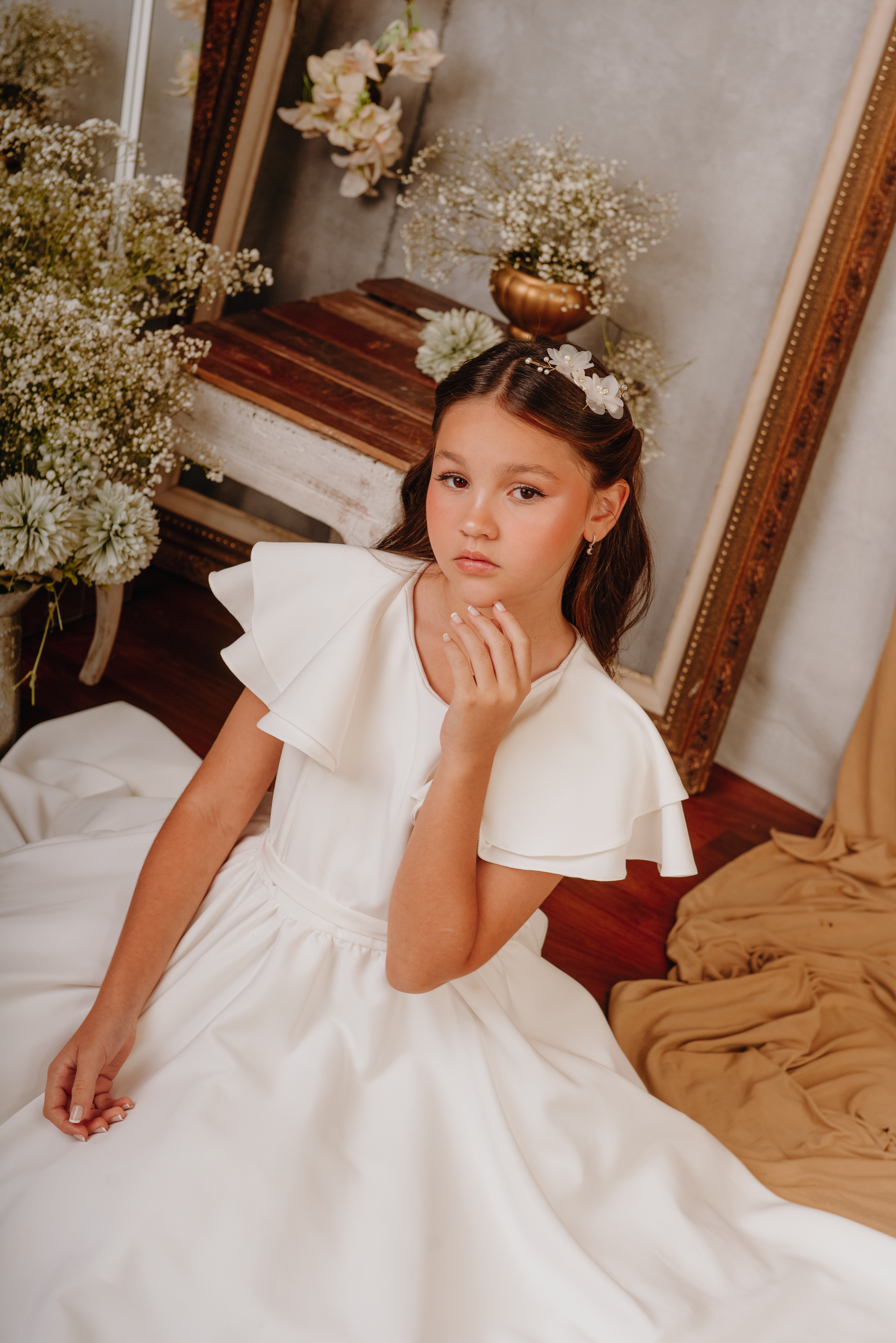 Vestido Dama de Honra manga godê dupla