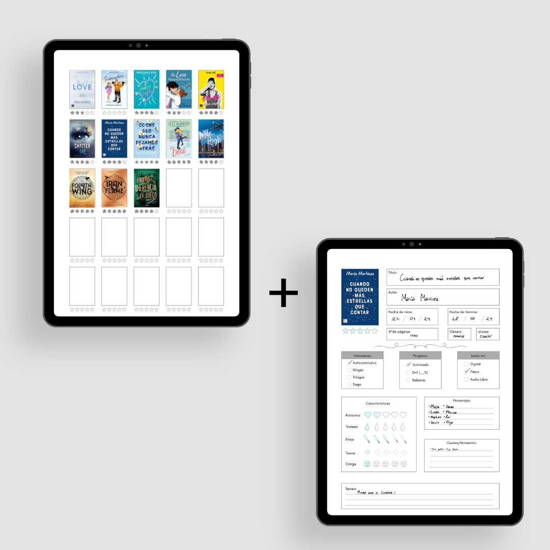 Cuaderno Literario + Pagina de Puntuación "August"