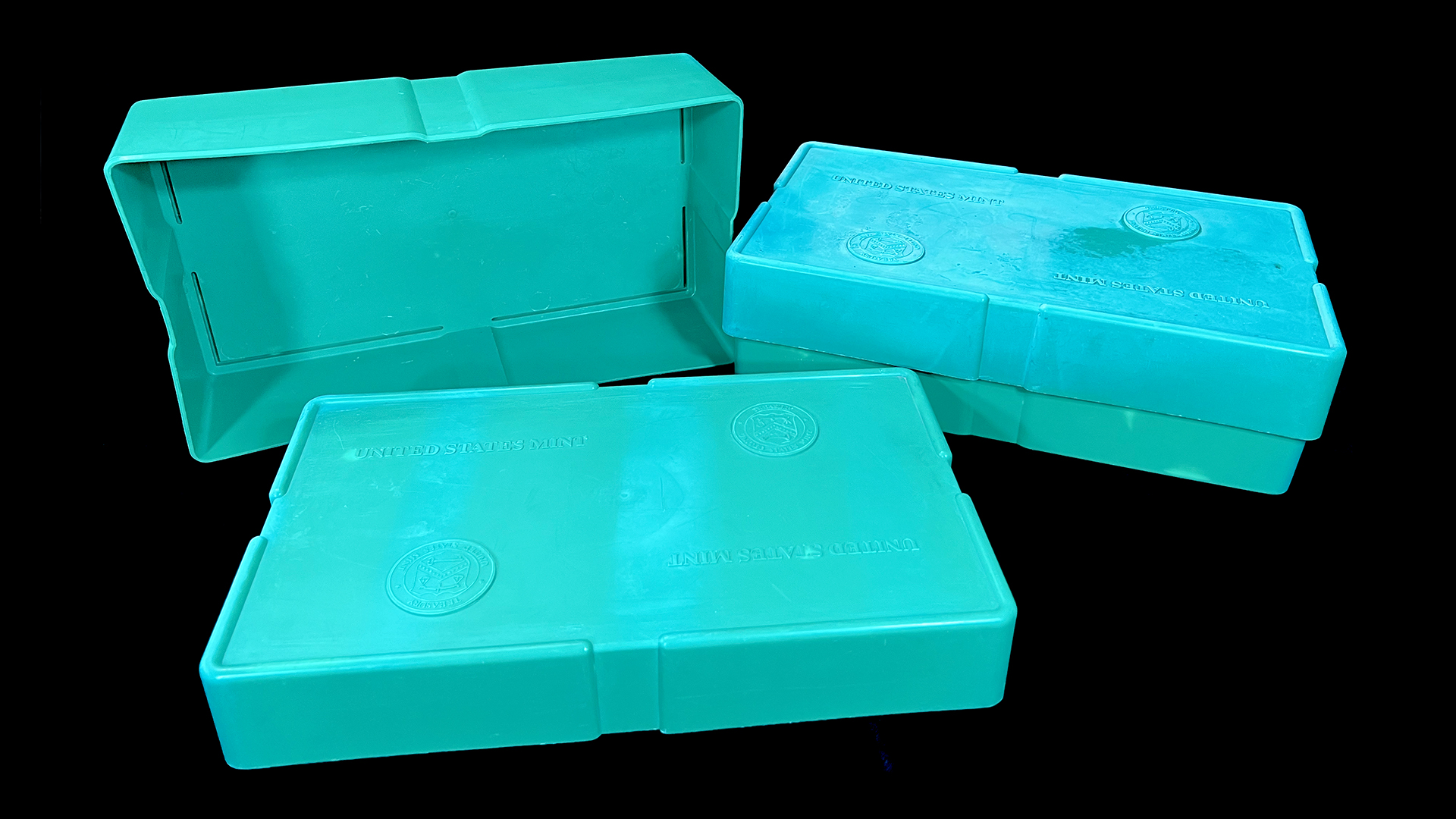 Empty Green US Mint Monster Box