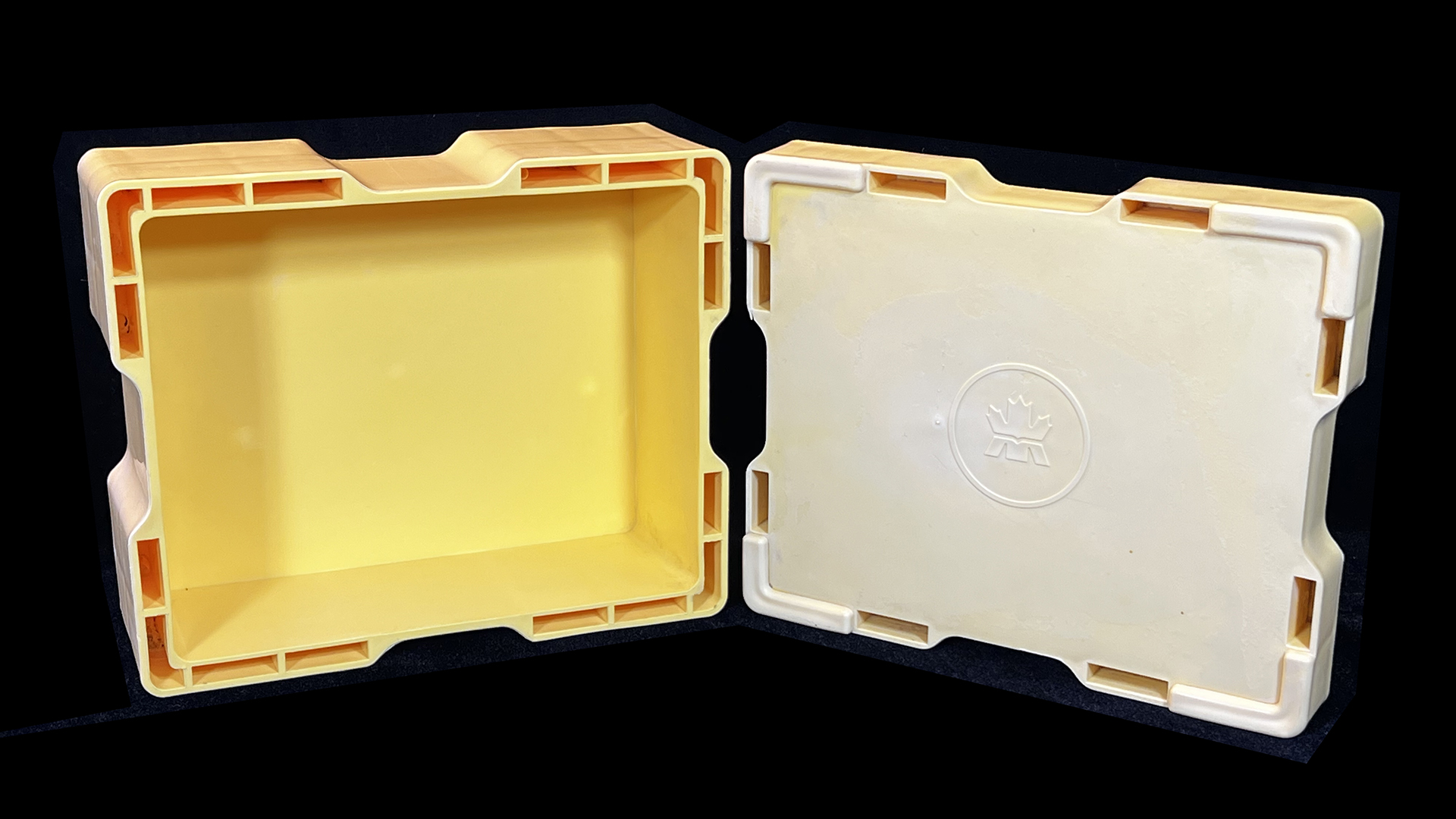 Empty Yellow Royal Canadian Mint Monster Boxes