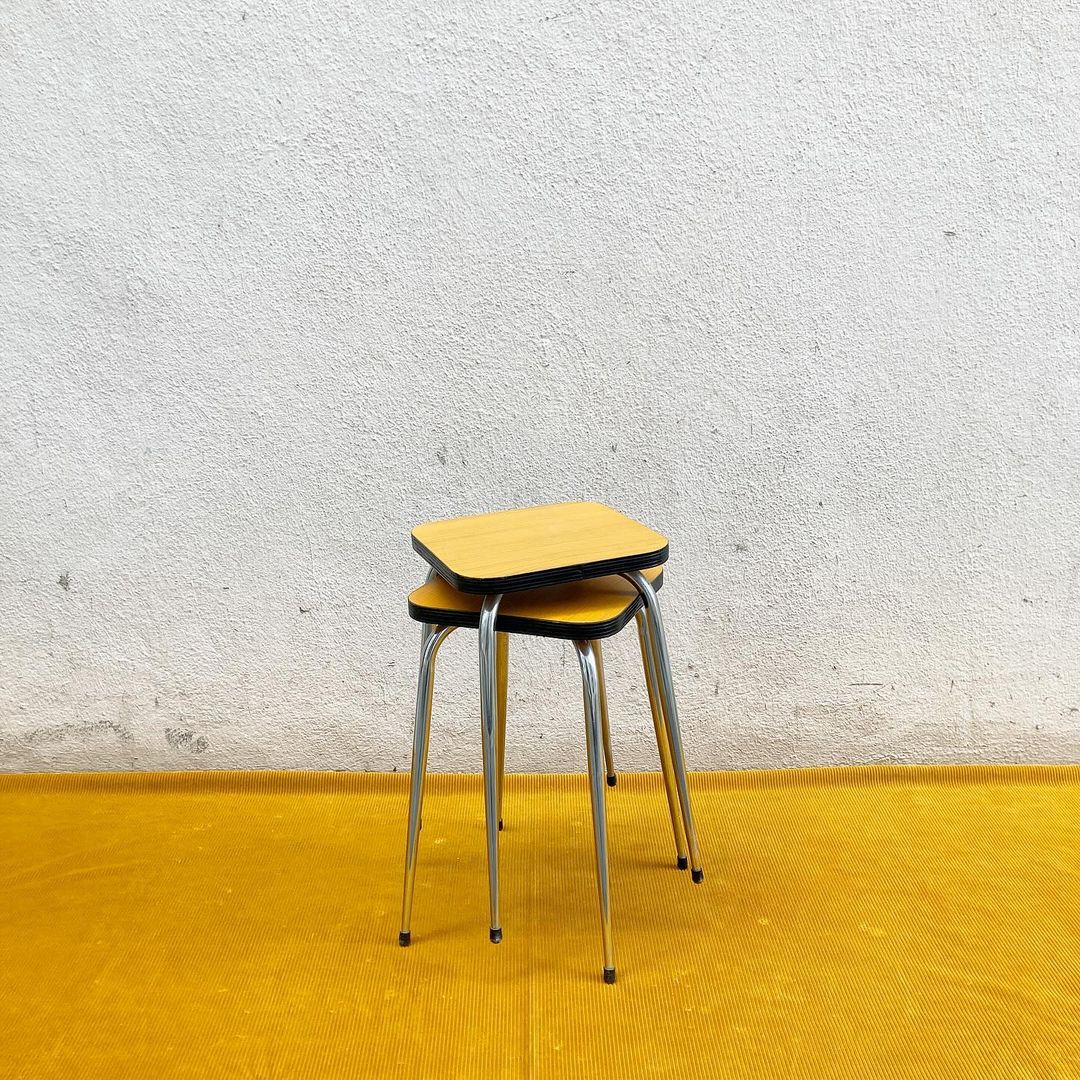 Tabouret en formica restylé