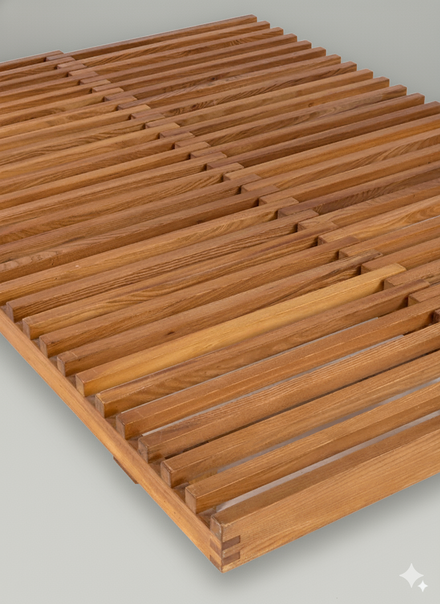 Lit modulable L07 par Pierre Chapo — chêne massif, design 1963