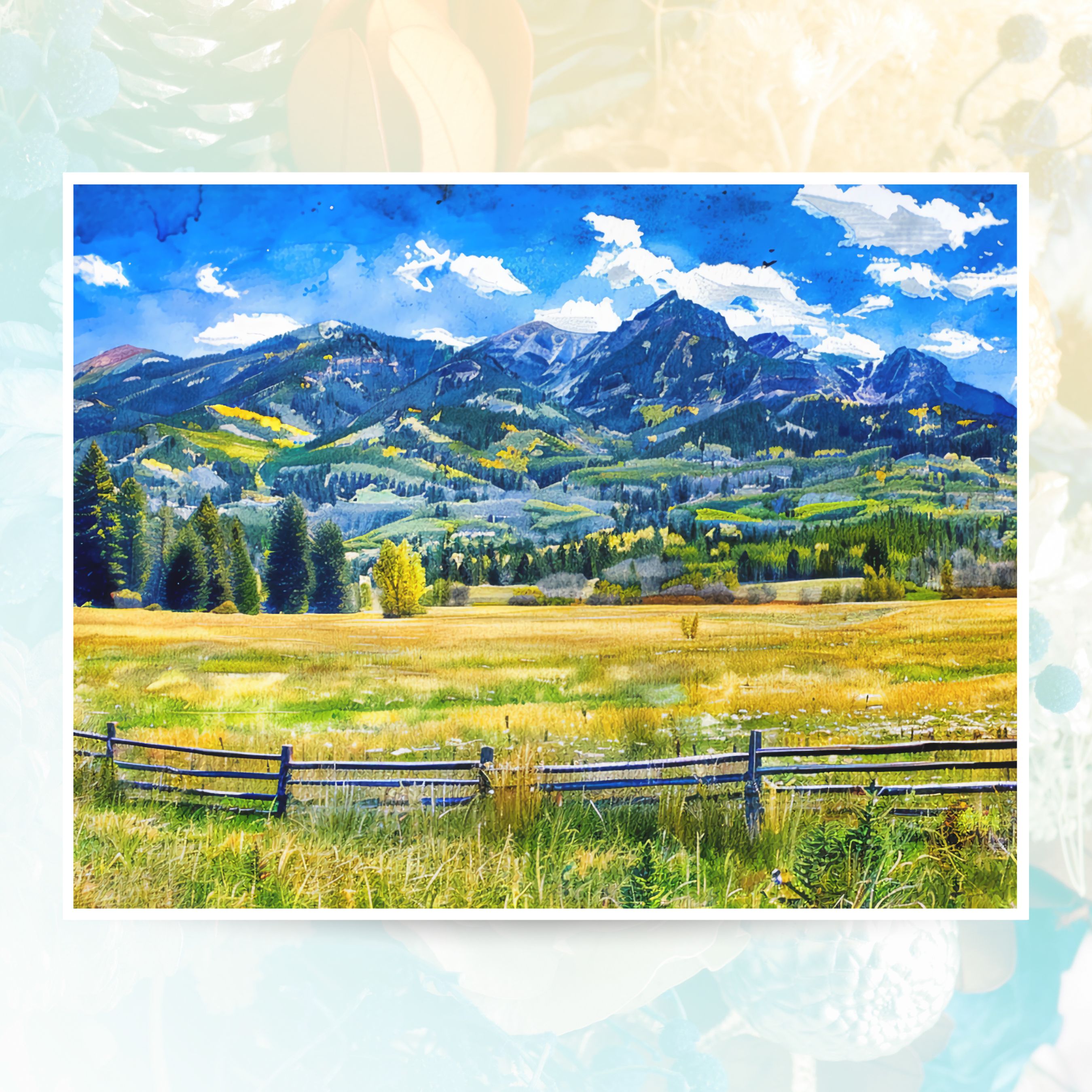 Pagosa Springs Meadow Card, Colorado Mountain, Rocky Mountain View, All Occasion Cards, Thank You, Invitation, Note Card, Greetings, Birthdays