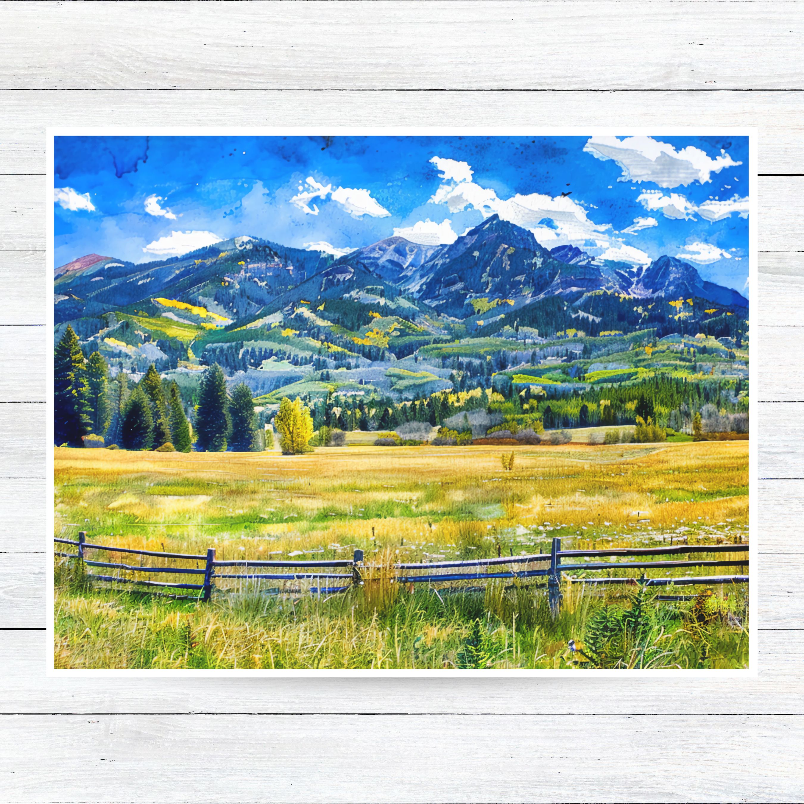 Pagosa Springs Meadow Card, Colorado Mountain, Rocky Mountain View, All Occasion Cards, Thank You, Invitation, Note Card, Greetings, Birthdays