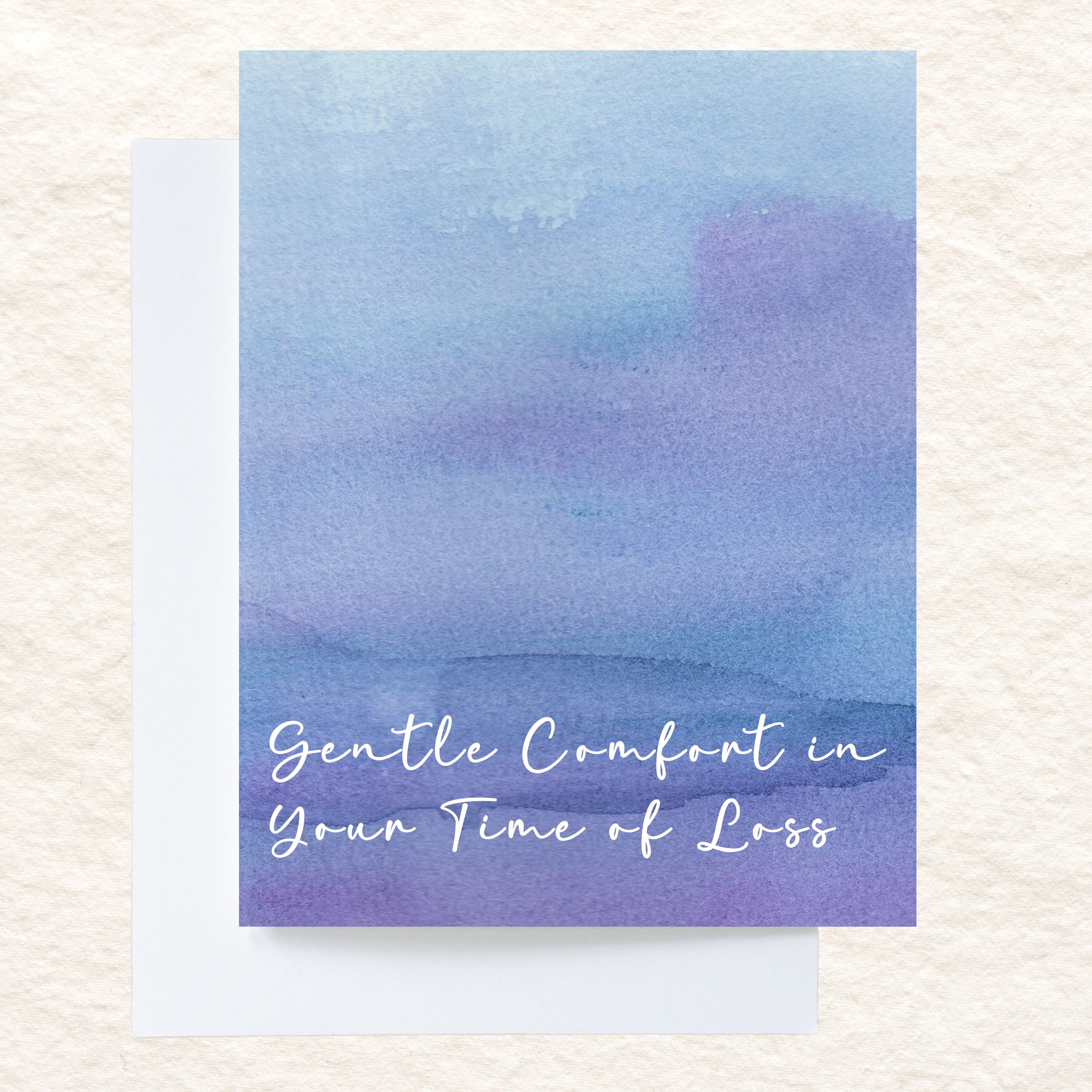 Abstract Sympathy Card, Gentle Comfort In Your Time Of Loss Watercolor, Unique Handmade Condolence Card