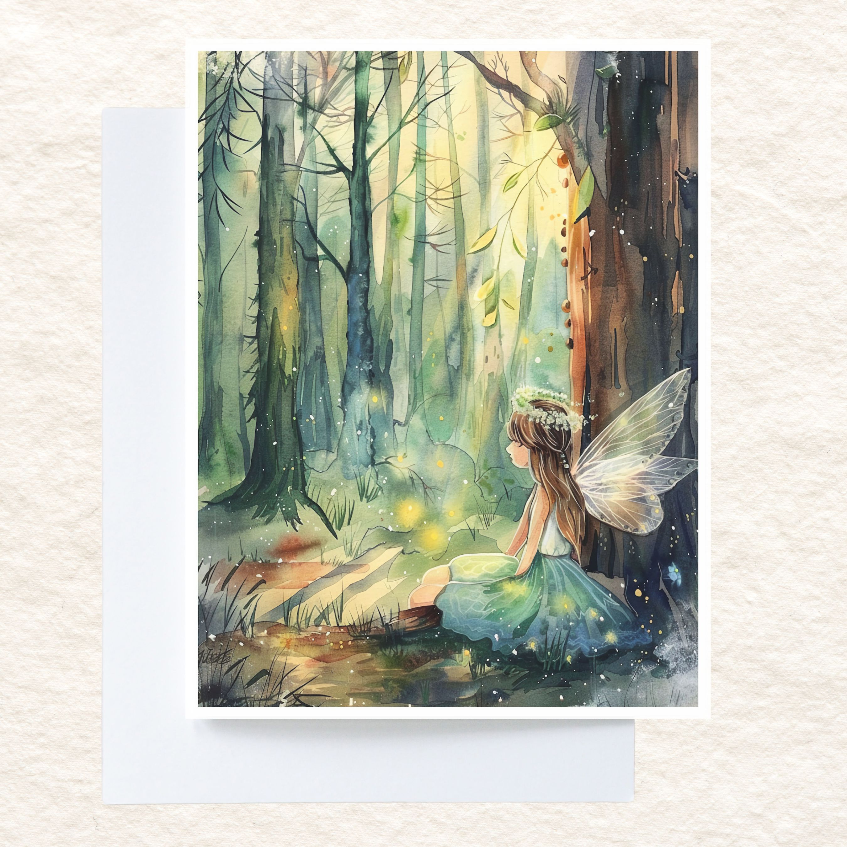 Woodland Fairy, 2nd In Series, Note Card Greeting, Thank You, All Occasion, Birthday Card, Invitations