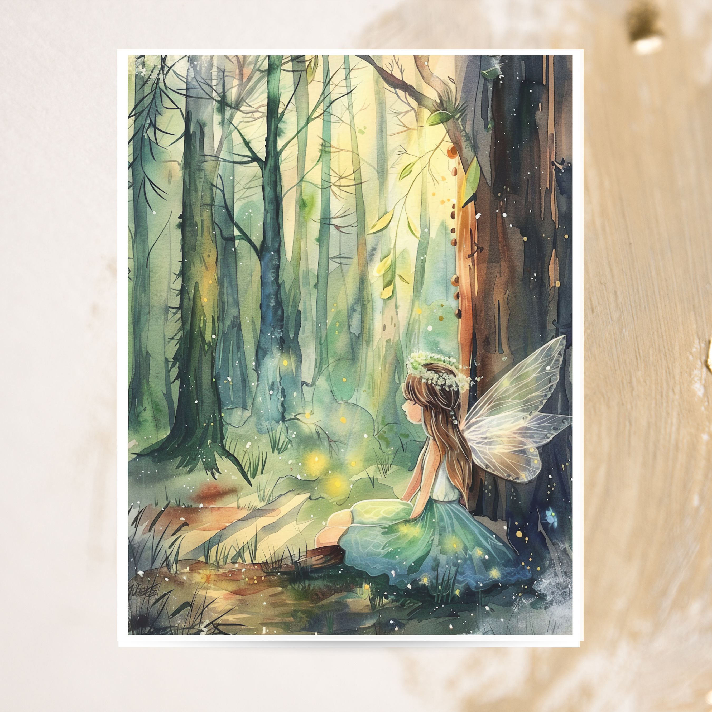 Woodland Fairy, 2nd In Series, Note Card Greeting, Thank You, All Occasion, Birthday Card, Invitations