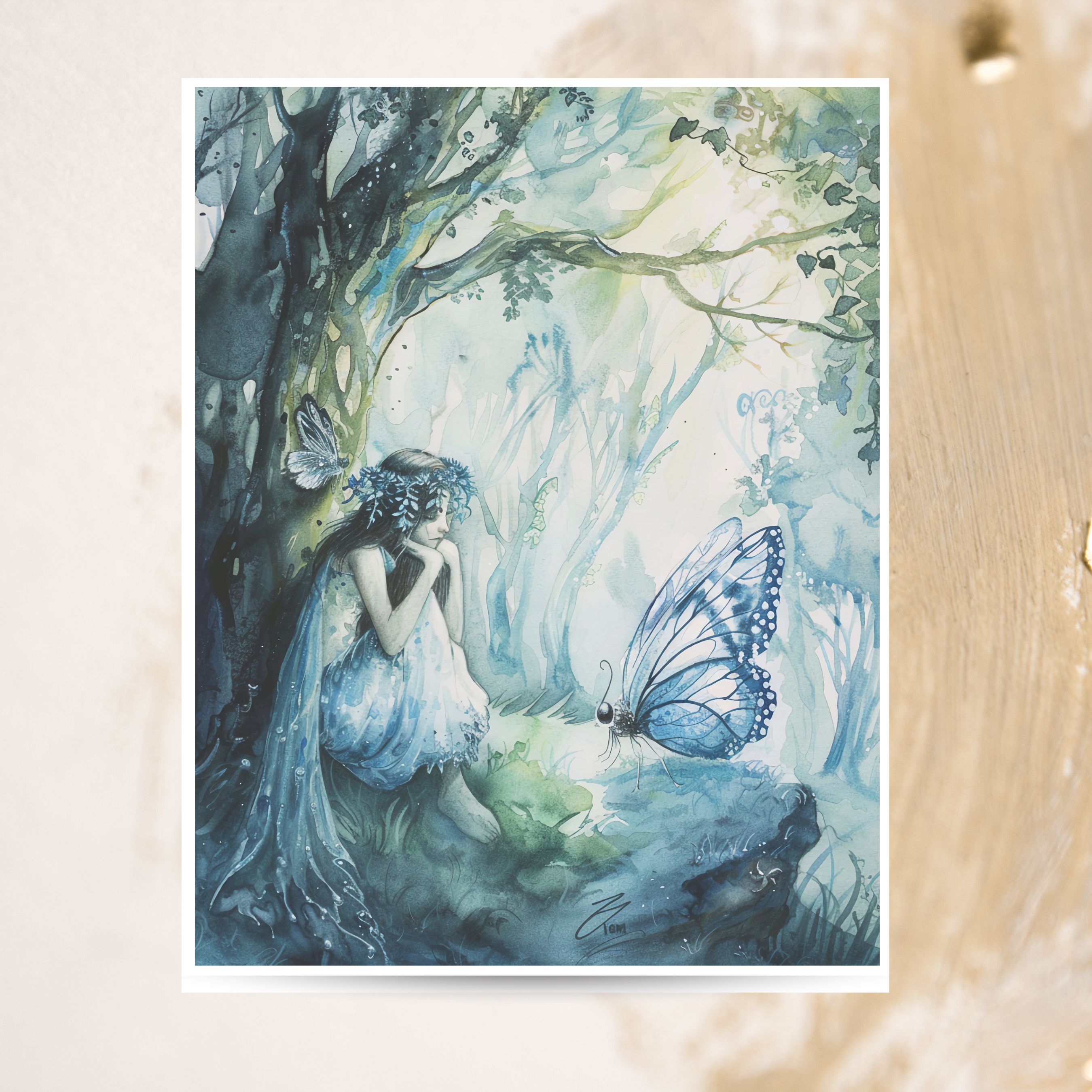 Woodland Fairy, 3rd In Series, Note Card Greeting, Thank You, All Occasion, Birthday Card, Invitations