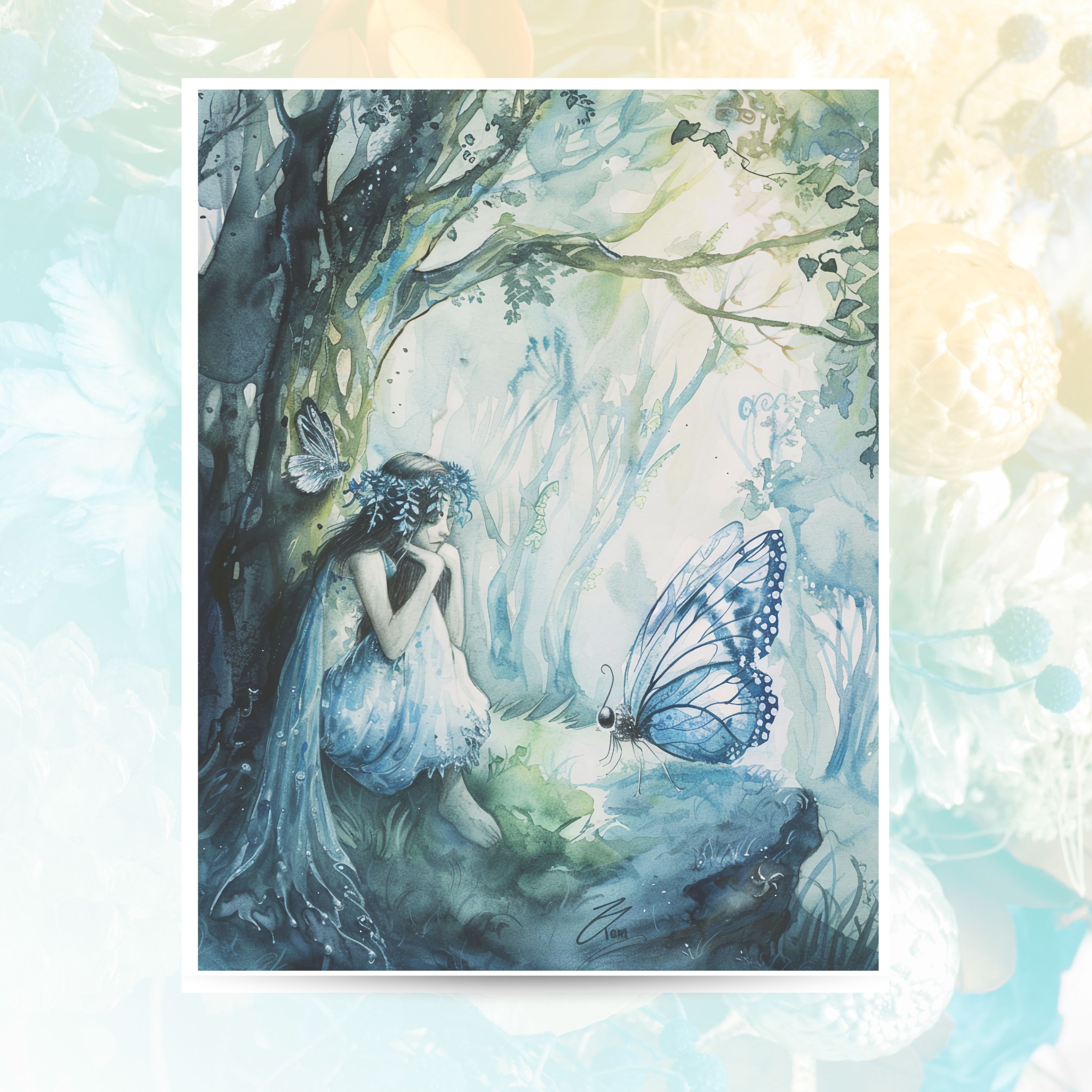 Woodland Fairy, 3rd In Series, Note Card Greeting, Thank You, All Occasion, Birthday Card, Invitations
