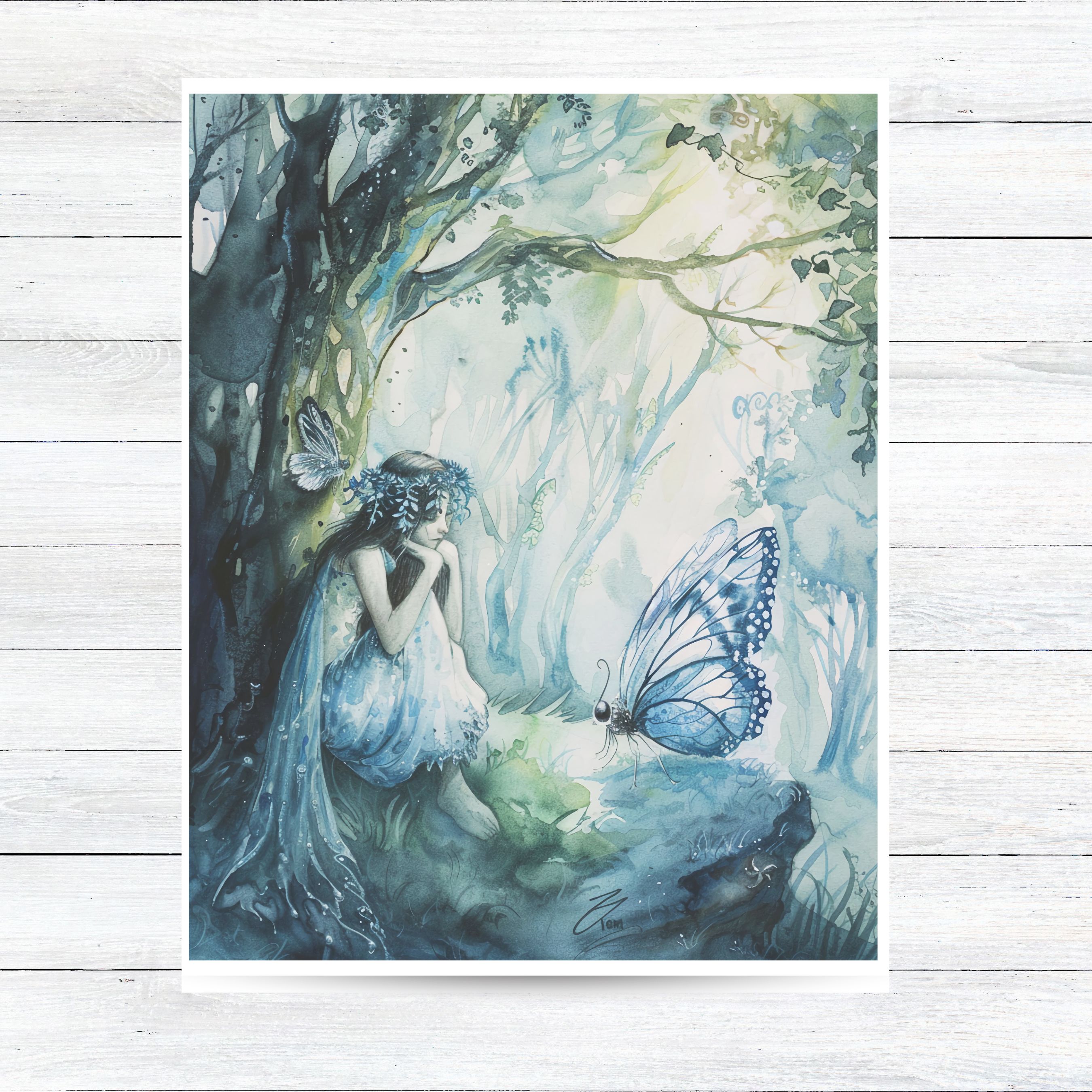 Woodland Fairy, 3rd In Series, Note Card Greeting, Thank You, All Occasion, Birthday Card, Invitations