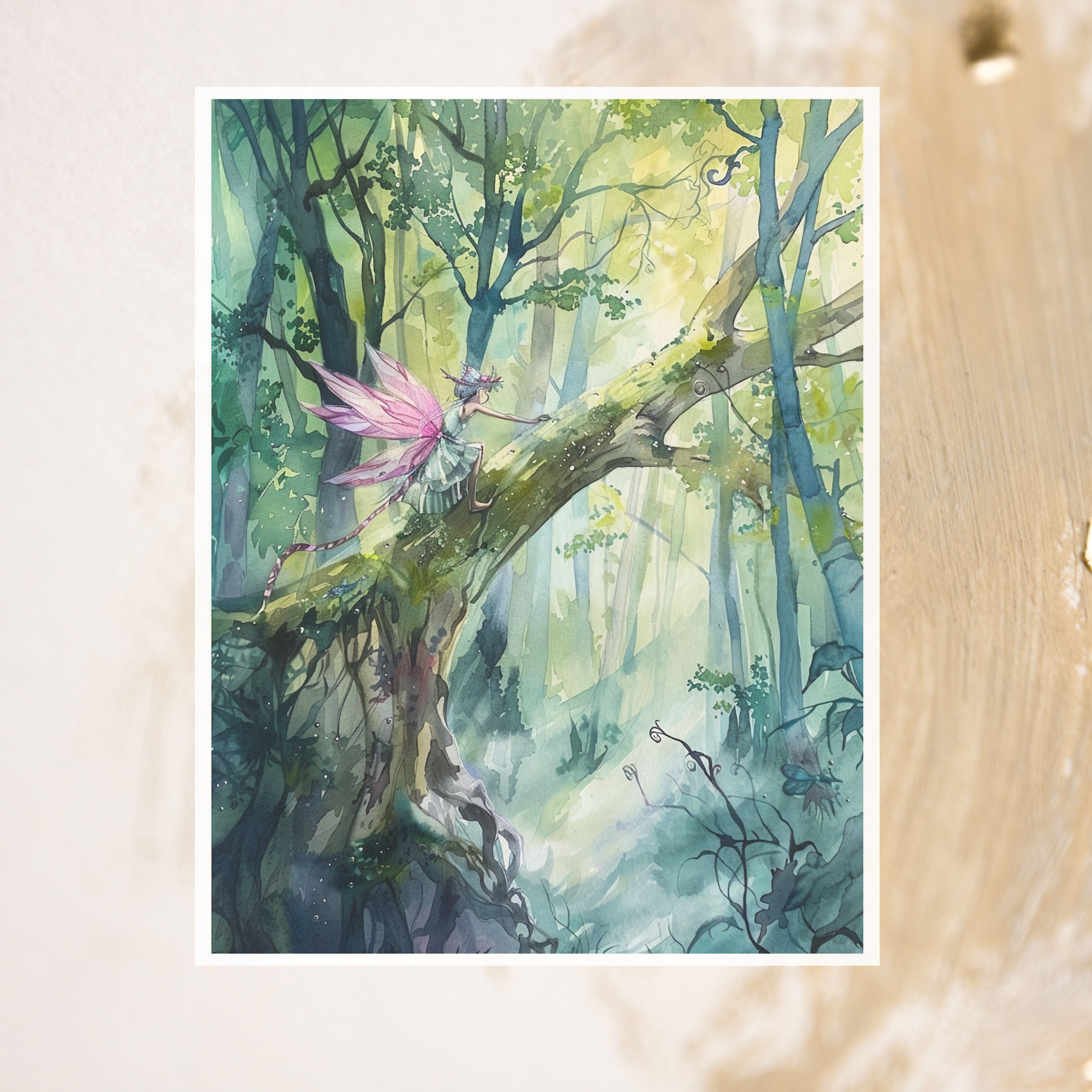 Woodland Fairy, 4th In Series, Note Card Greeting, Thank You, All Occasion, Birthday Card, Invitations
