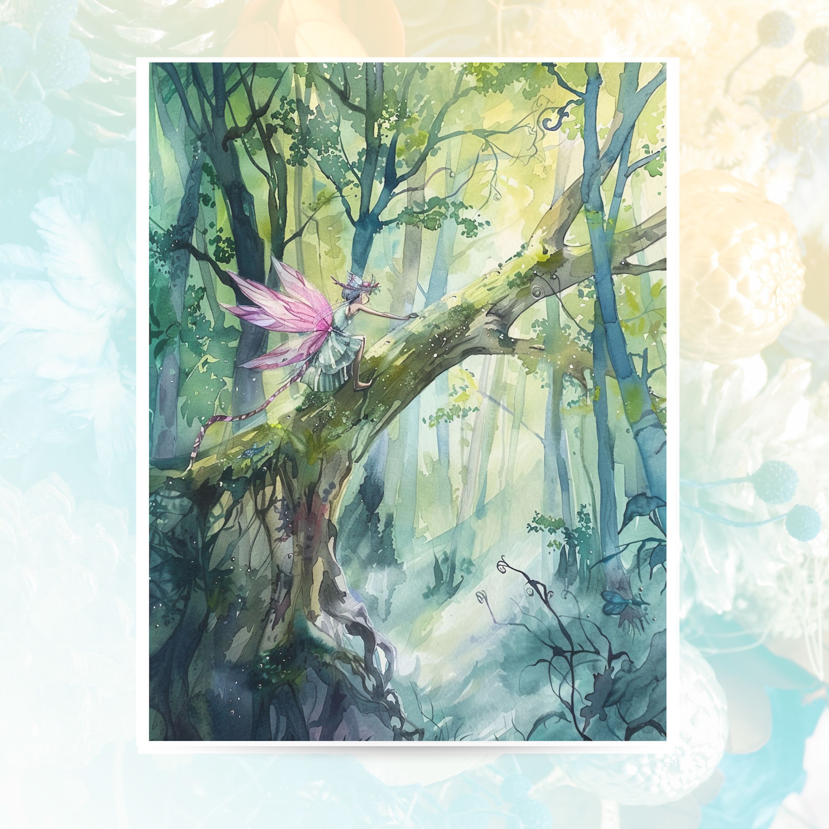 Woodland Fairy, 4th In Series, Note Card Greeting, Thank You, All Occasion, Birthday Card, Invitations