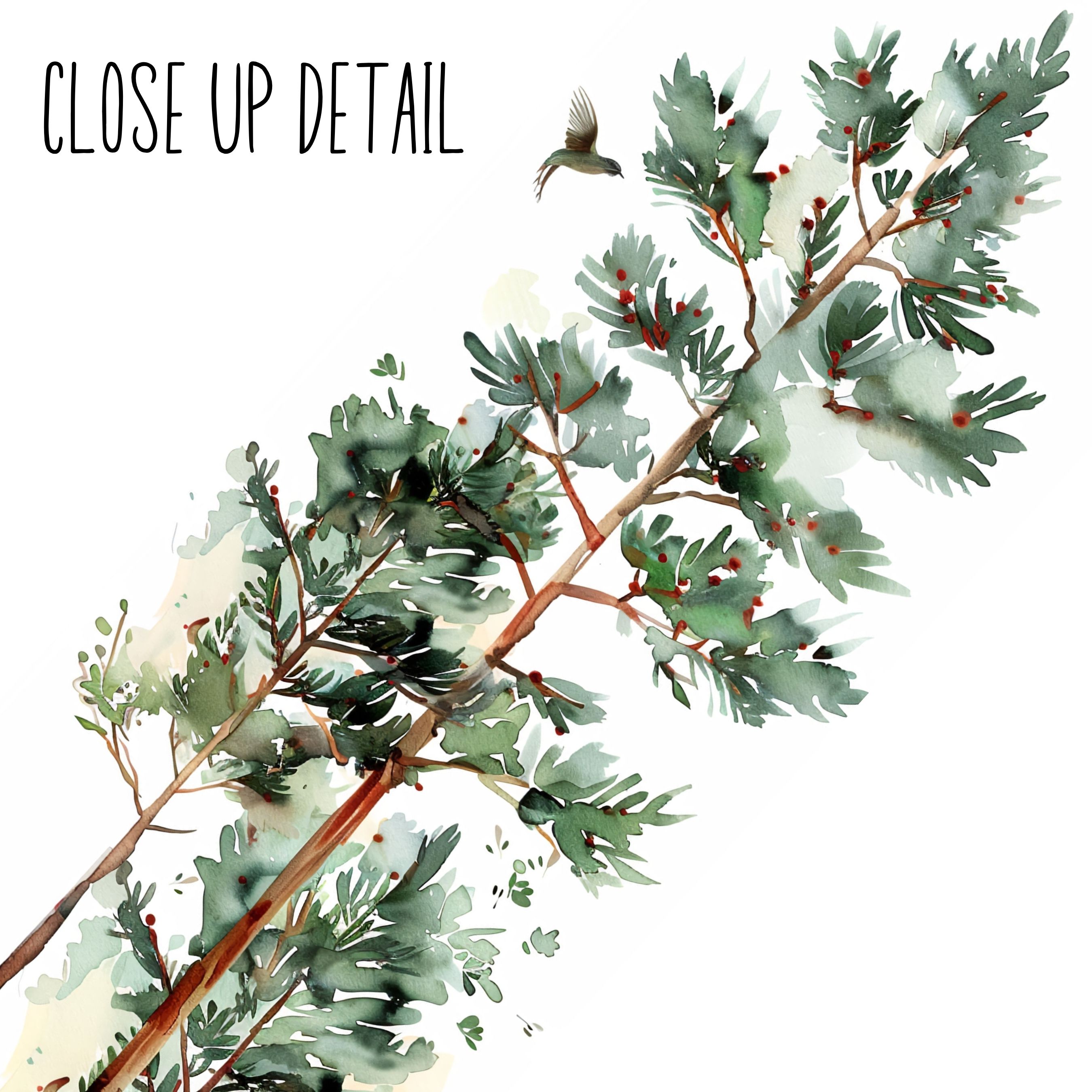 Pine Tree Watercolor Bookmark, Laminated Forest Bookmark, Nature Lover's Companion, Perfect Gift for Book Lovers, Laminated Bookmark