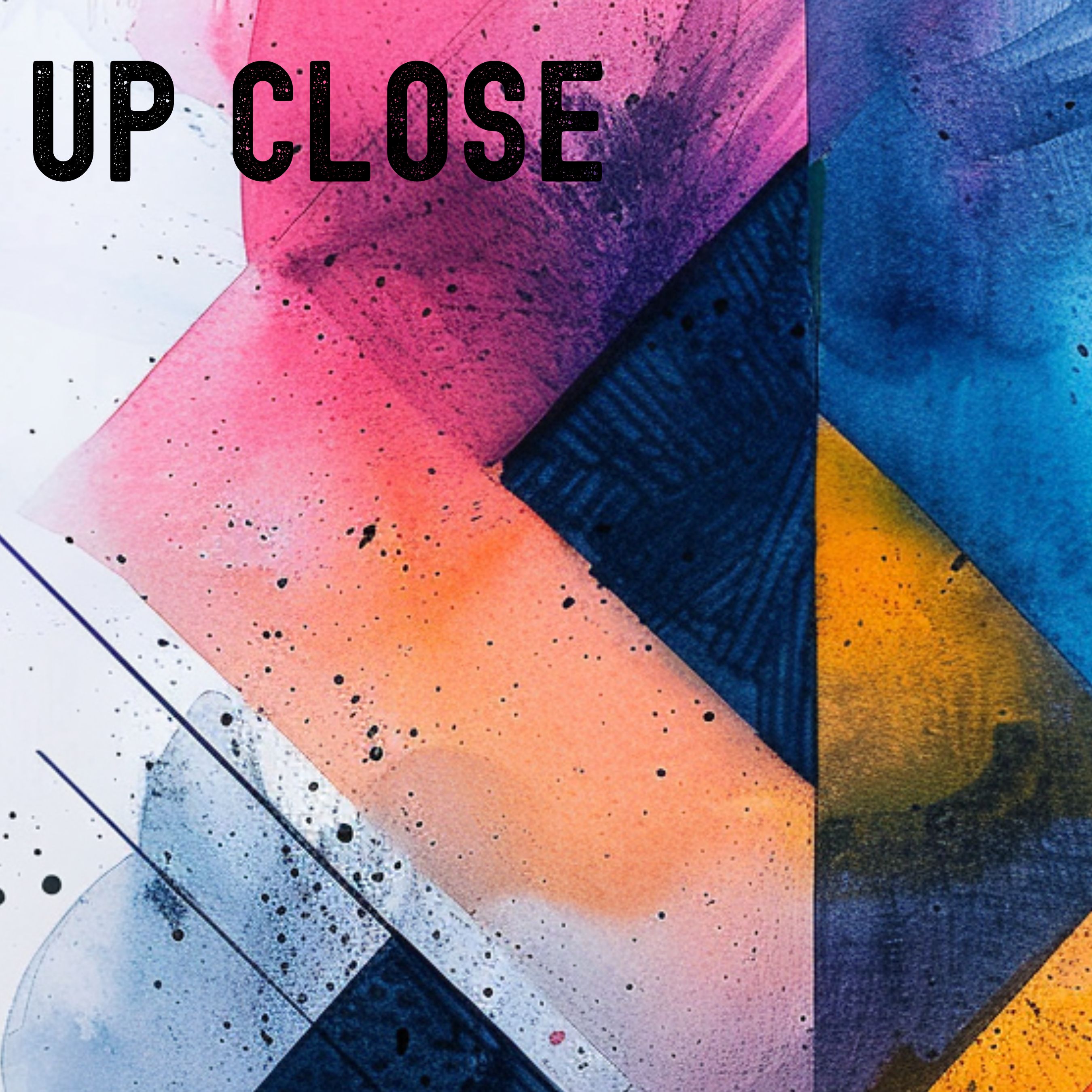 Abstract Geometric Watercolor Art Print, Modern Ink Design, Colorful Home Decor, Watercolor Art Print, Original Artwork