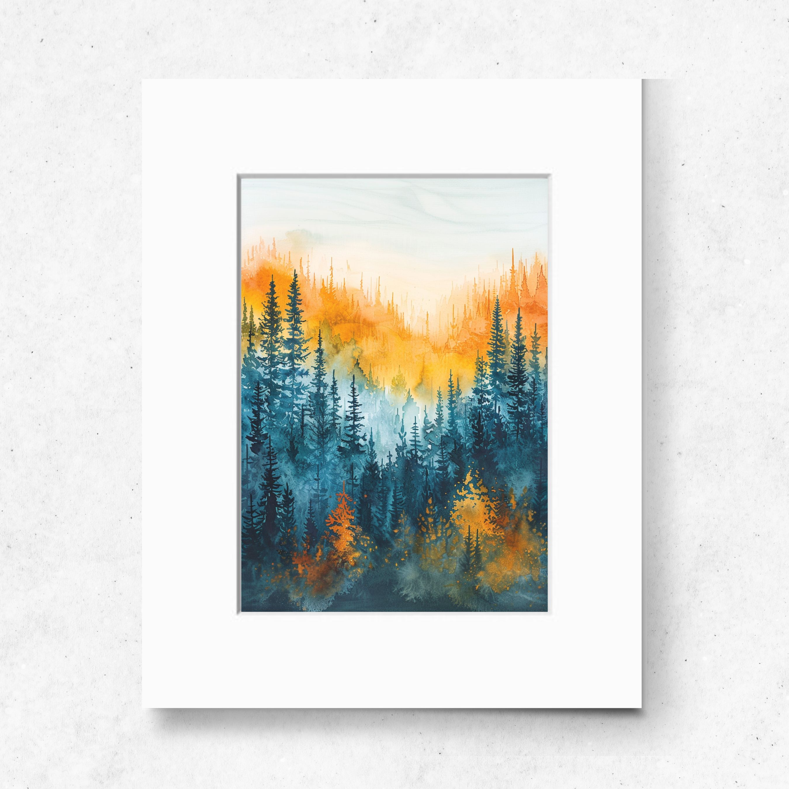 World On Fire Watercolor Art Print, Climate Change Symbolism, Nature Home Decor, Watercolor Art Print, Original Artwork