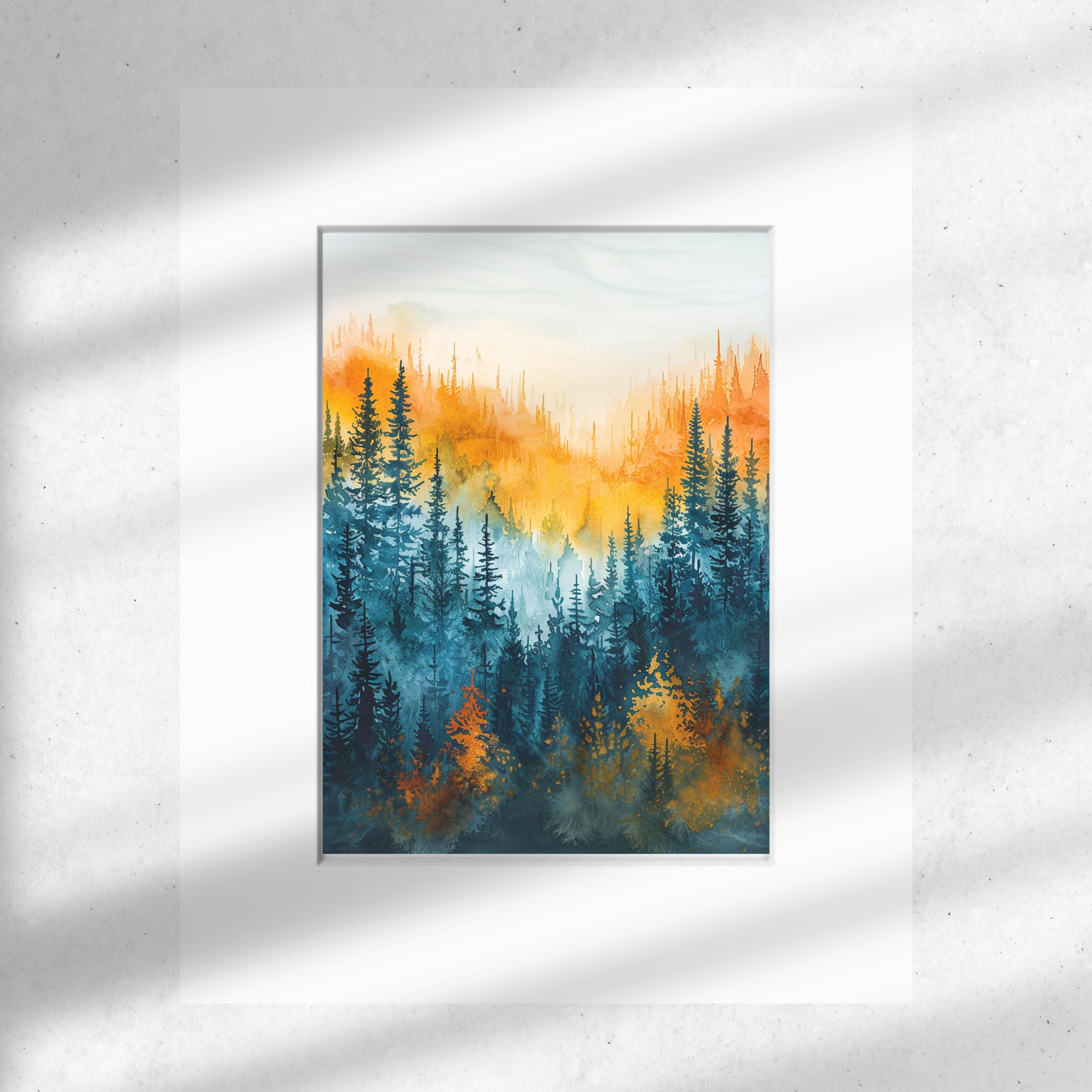 World On Fire Watercolor Art Print, Climate Change Symbolism, Nature Home Decor, Watercolor Art Print, Original Artwork