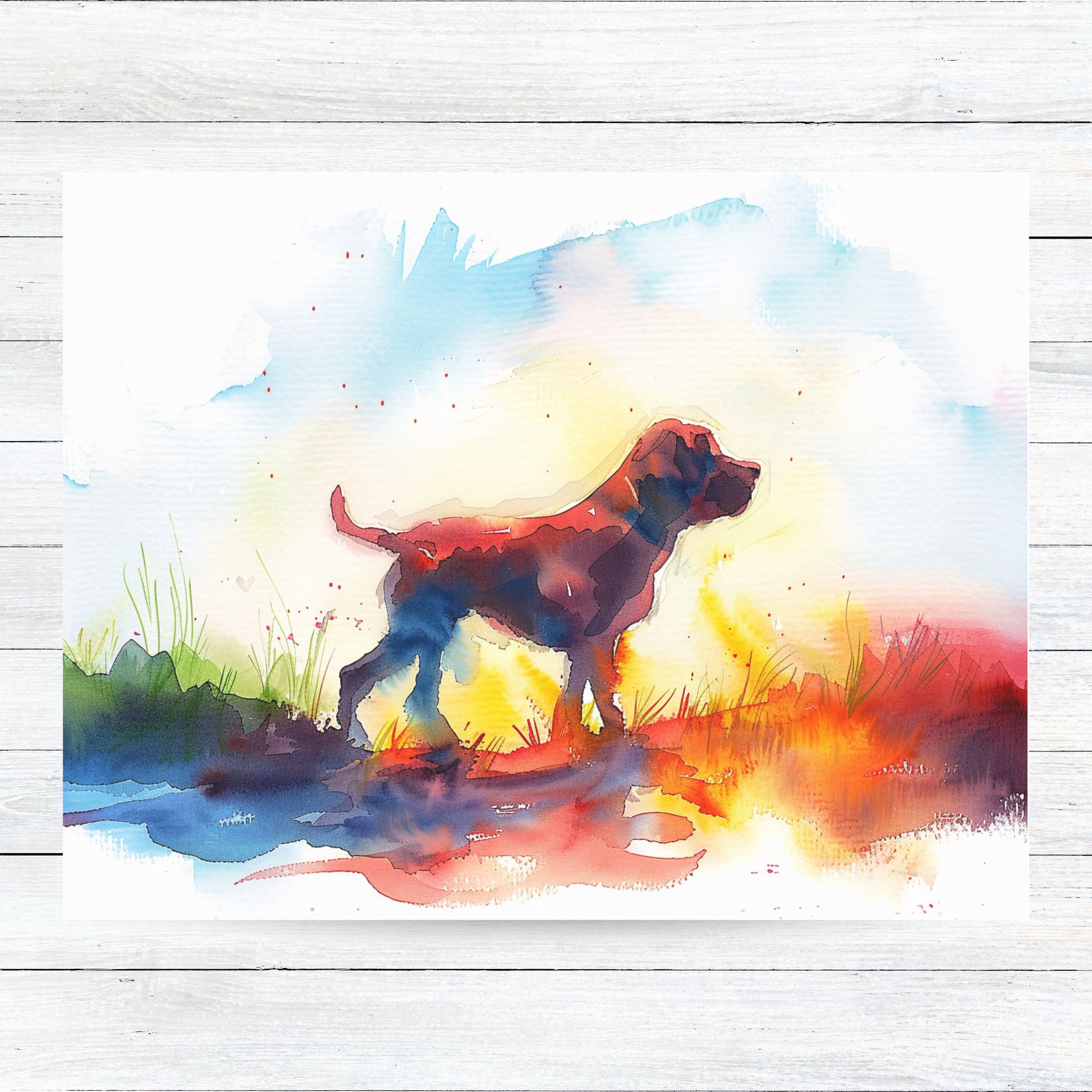 Rainbow Bridge Sympathy Card for Labrador Lovers, Pet Loss, Bereavement, Pet Memorial, Condolence Card, Handmade Card