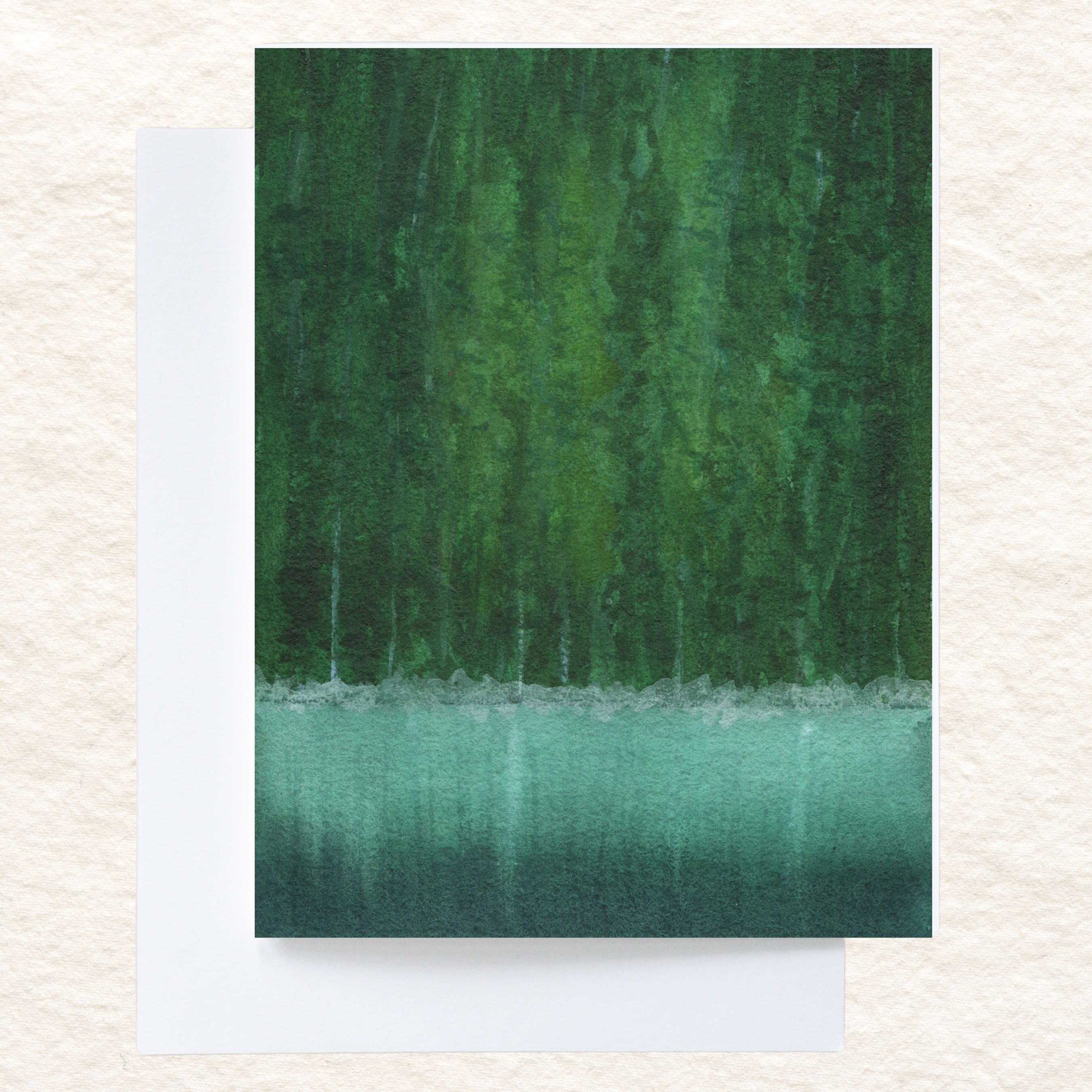 Ethereal Forest Lake, Enchanted Lights Watercolor Art, Nature Landscape, All Occasion Cards, Thank You, Invitation, Note Card, Greetings, Birthdays