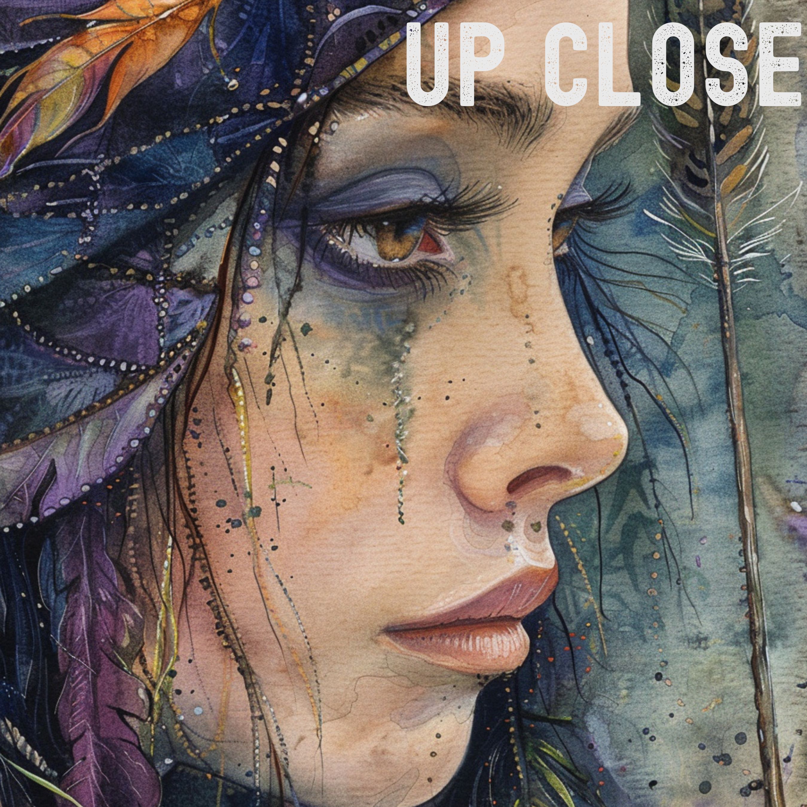 Goddess Gaze, Watercolor Art, Sympathy Gift, Wall Decor, High Quality Art Print, Original Art