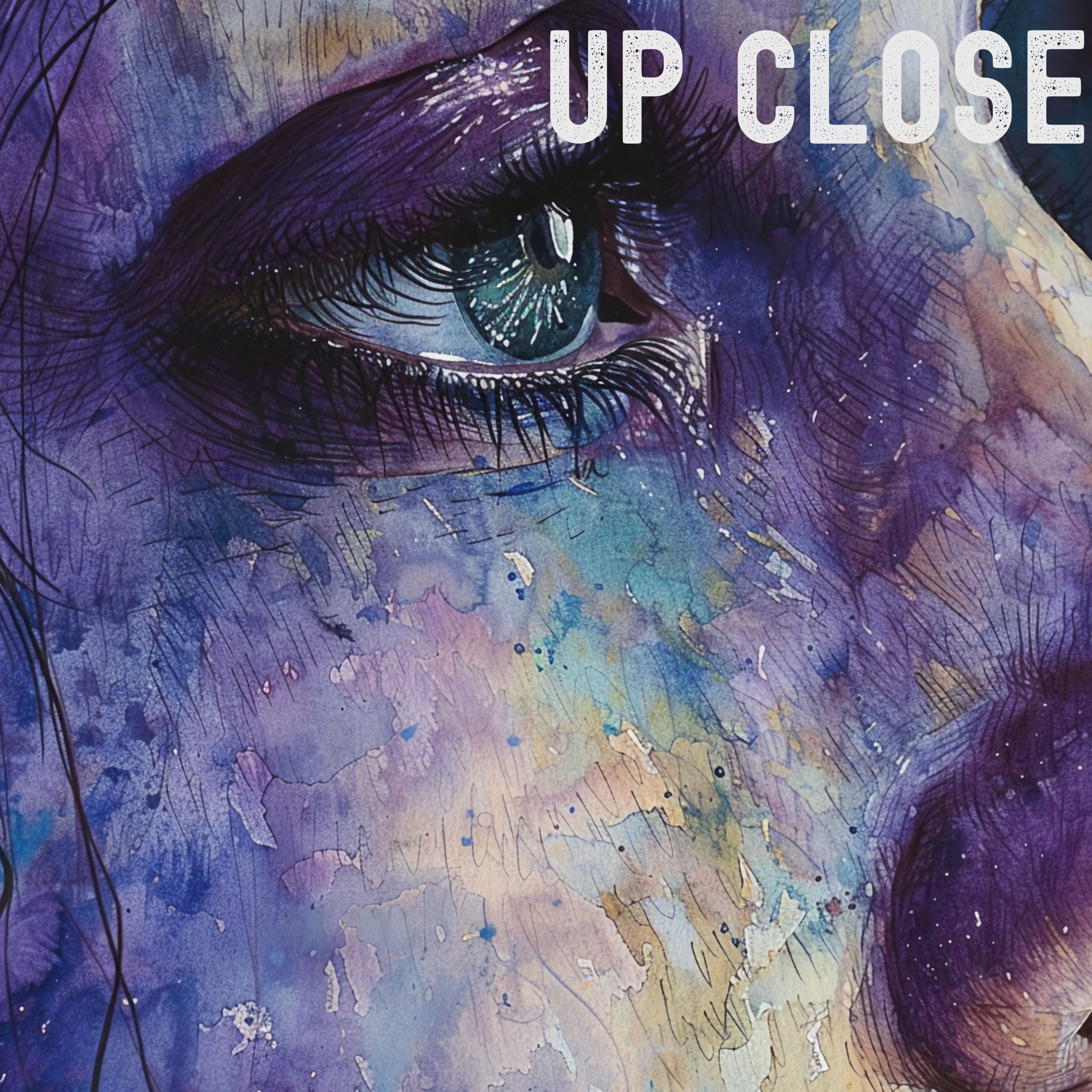 Reflective Tears, Watercolor Portrait, Sympathy Grief, Wall Decor, High Quality Art Print, Original Art