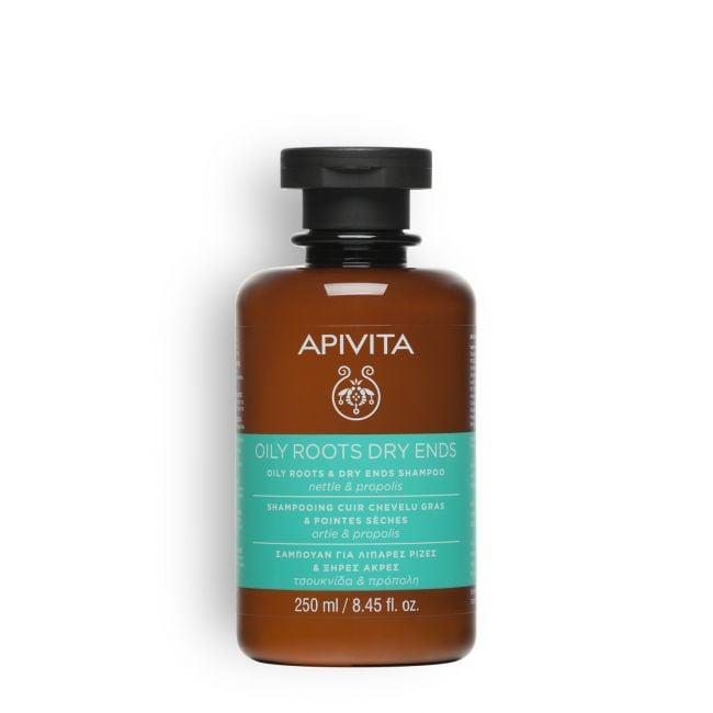 Apivita Oily Roots Dry Ends Champú Equilibrante Para Raíz Grasa y Puntas Secas 250 ml.