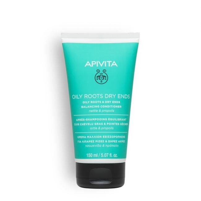 Apivita Acondicionador Raíces grasas Puntas secas Ortiga y Própolis 150 ml.