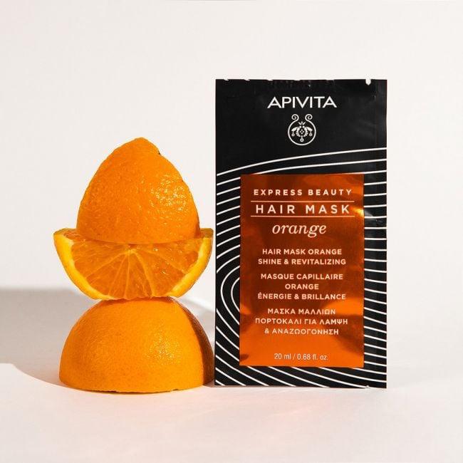 Apivita Express Beauty Hair Mask Orange Shine & Revitalizing 20 ml.