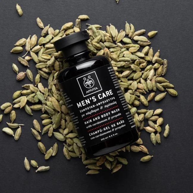 Apivita Men's Care Gel para cabello y cuerpo con Cardamomo y Própolis