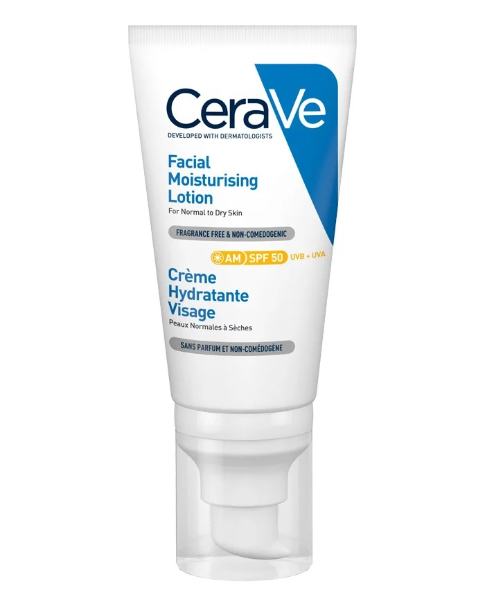 CeraVe Loción Hidratante de Rostro SPF 50 52 ml.