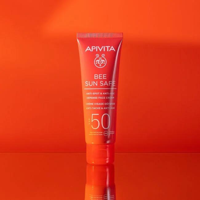 Apivita Bee Sun Safe Crema Facial Antiedad & Antimanchas Alga Marina & Propolis SPF50 50 ml.
