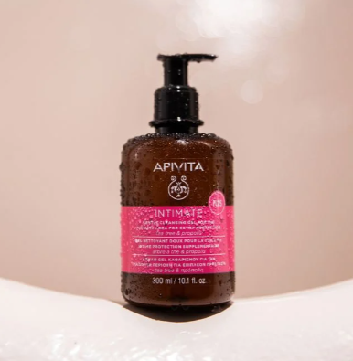 Apivita Gel Limpiador Suave para la Zona Íntima para una Protección Extra 300 ml.
