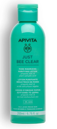 Apivita JUST BEE CLEAR PORE MINIMIZING PURIFYING LOTION 200 ml.