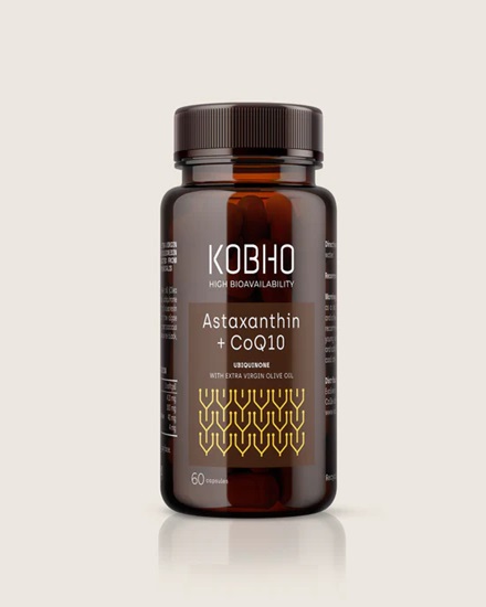 Kobho Astaxanthin + CoQ10 Ubiquinone 60 cápsulas.