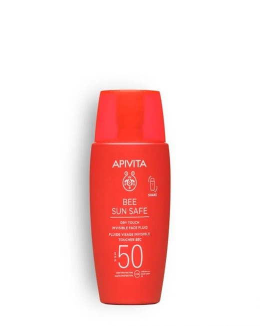 Apivita Bee Sun Safe Fluido Facial Invisible Toque Seco SPF50 50 ml