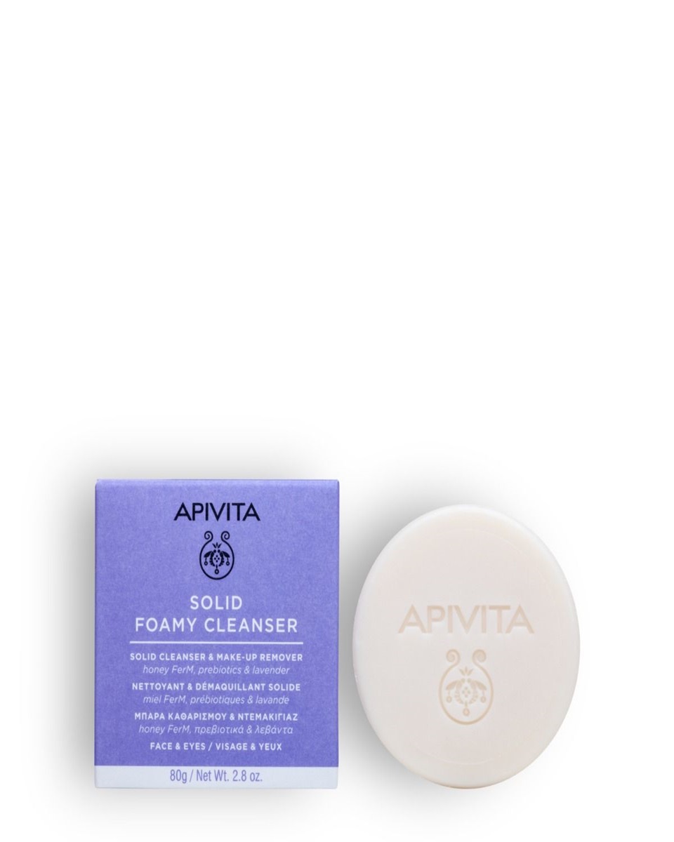 Apivita Limpiador & Desmaquillante Sólido Rostro y Ojos 80 gr.