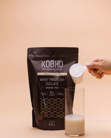 KOBHO Whey Protein+ Isolate 525 gramos.