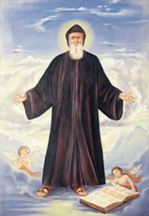 LITOGRAFÍA EN FILO DE ORO SAN CHARBEL