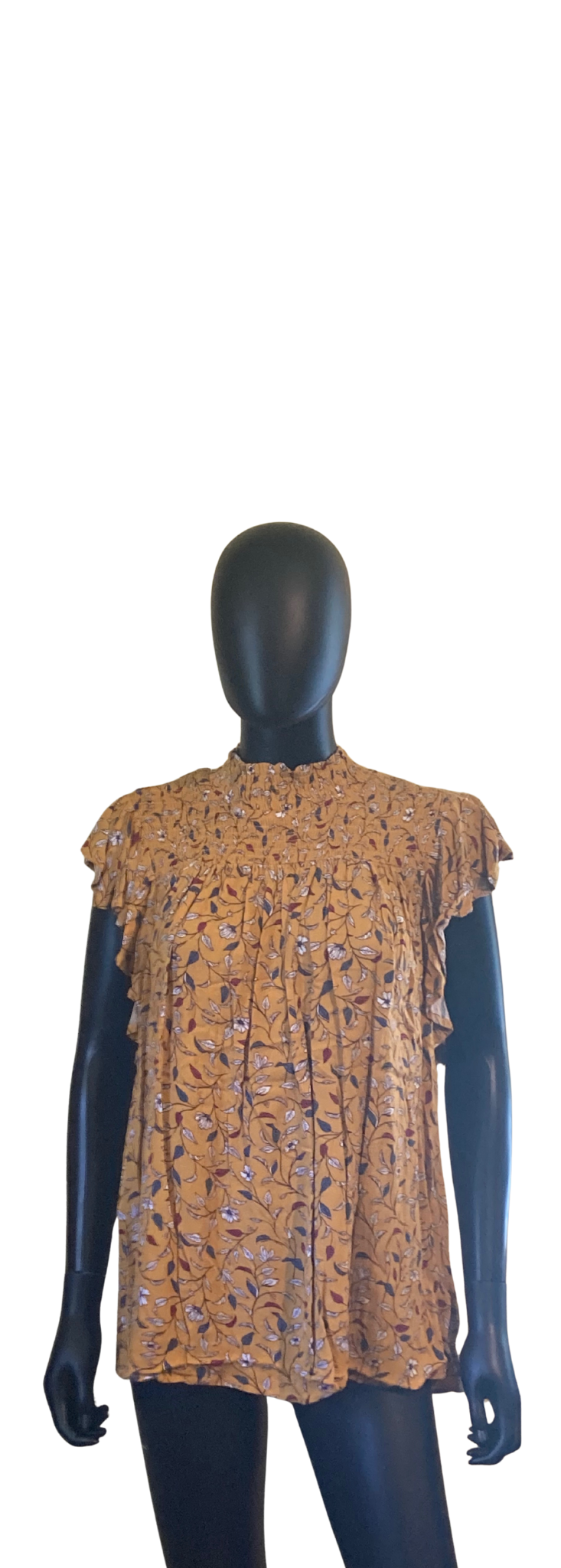 2X Yellow Floral Blouse 