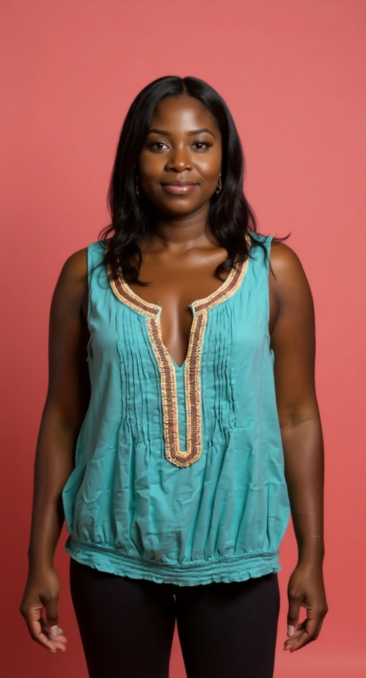 XL Green Embellished Blouse 