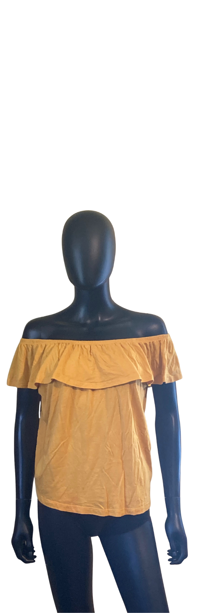 1X Yellow Off Shoulder Blouse  