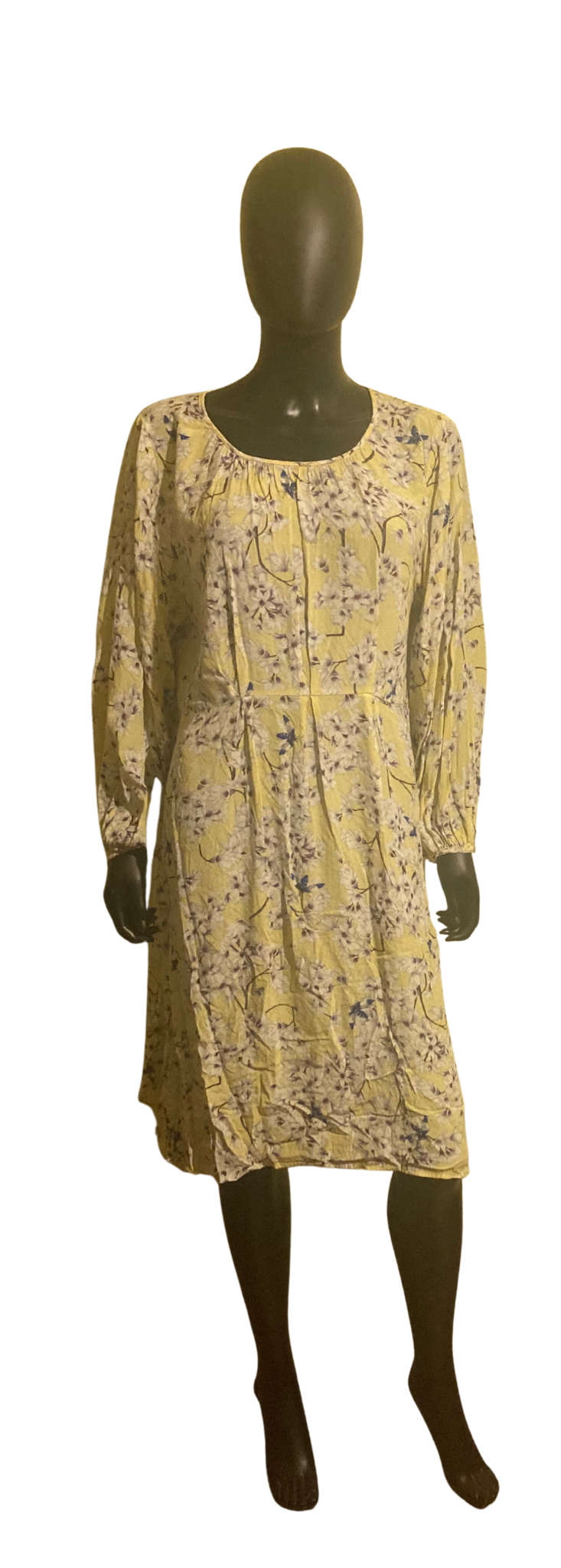 L Yellow Floral Dress