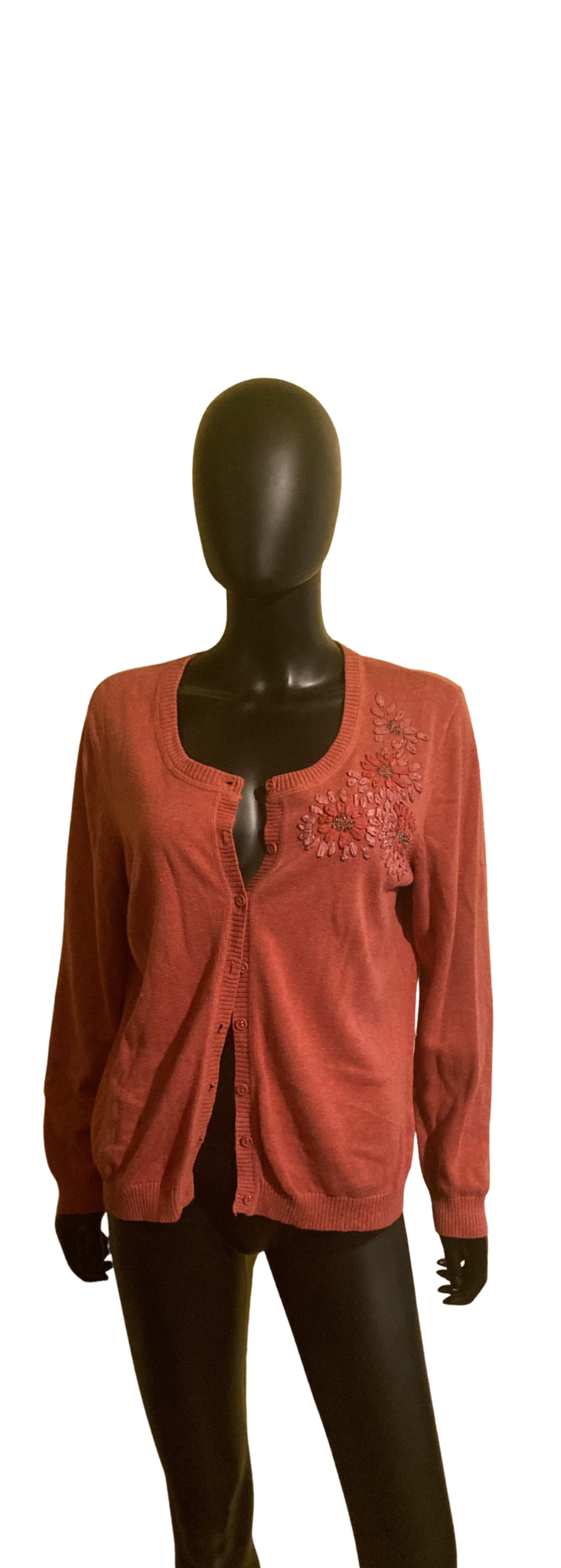 L Pink Cardigan Sweater