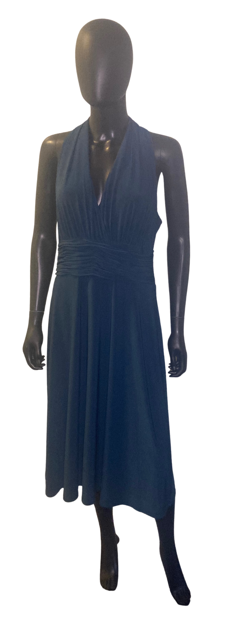 L Dark Jade Halter Dress