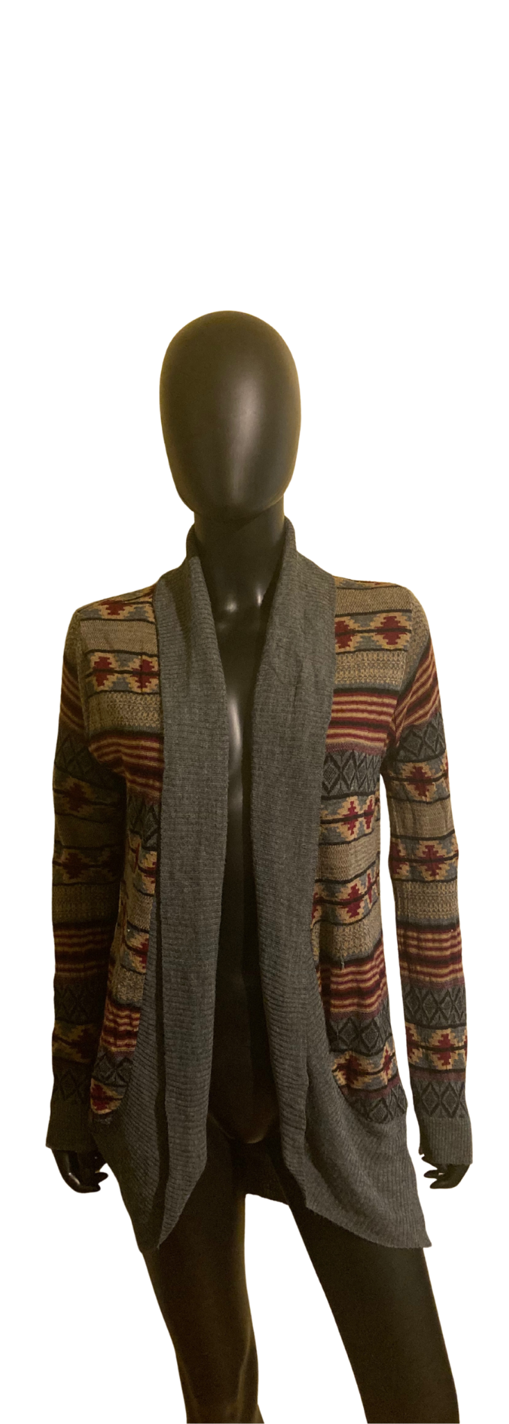 L Pattern Shawl Sweater 