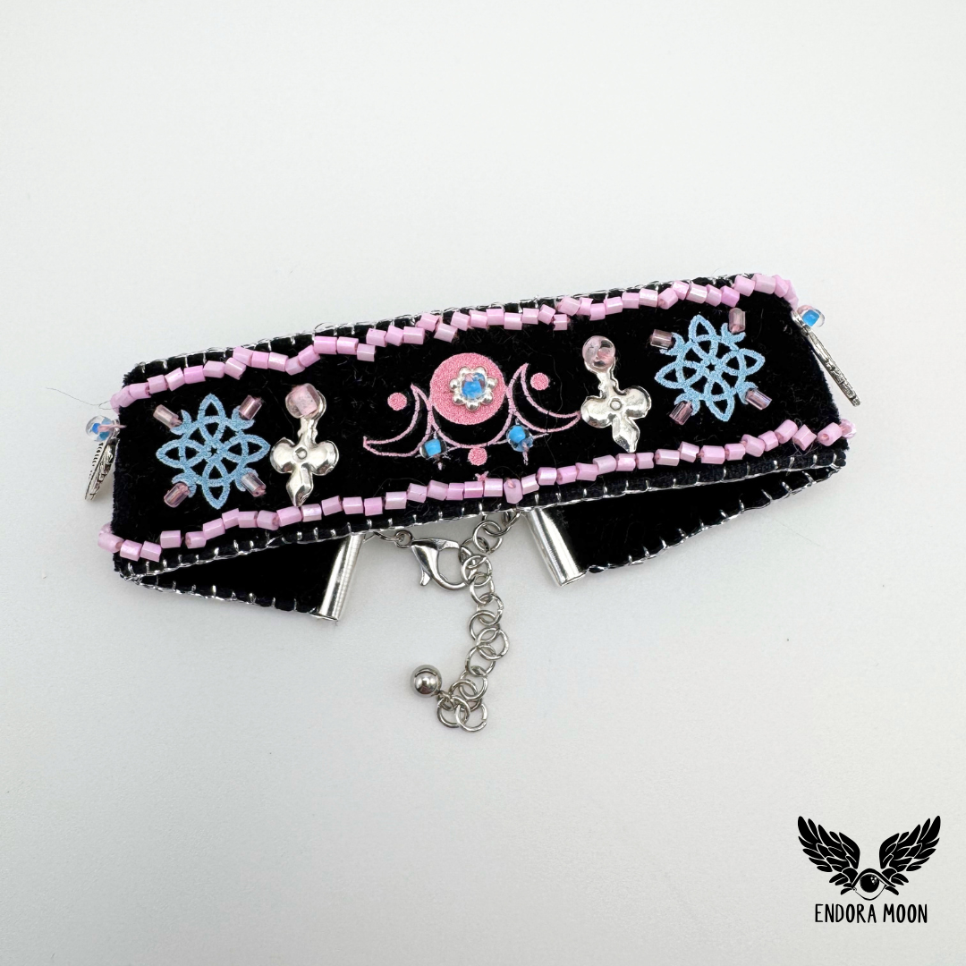Pulsera Wicca Moon – Triple Diosa Rosa