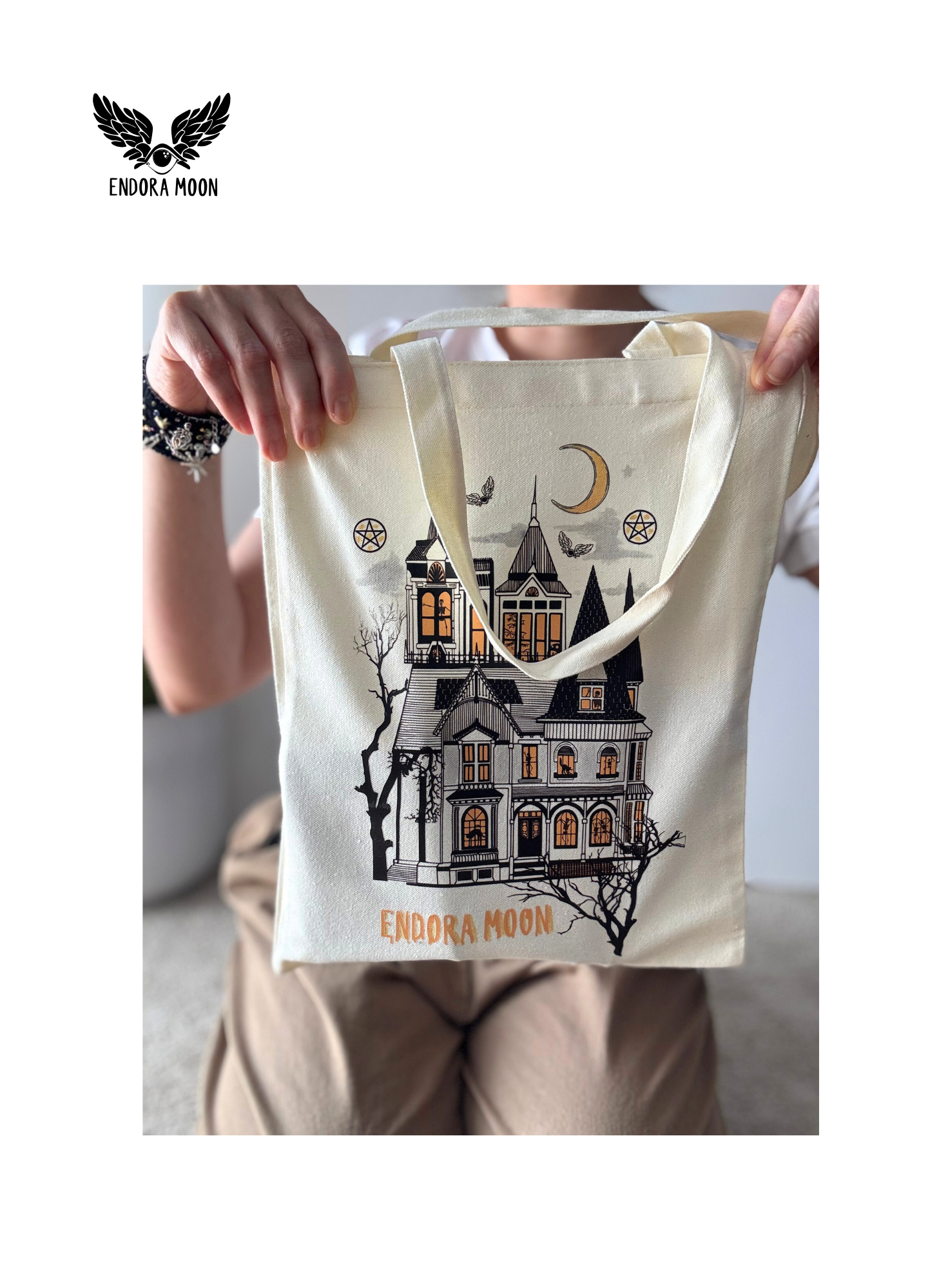 Tote Bag Endora Moon House