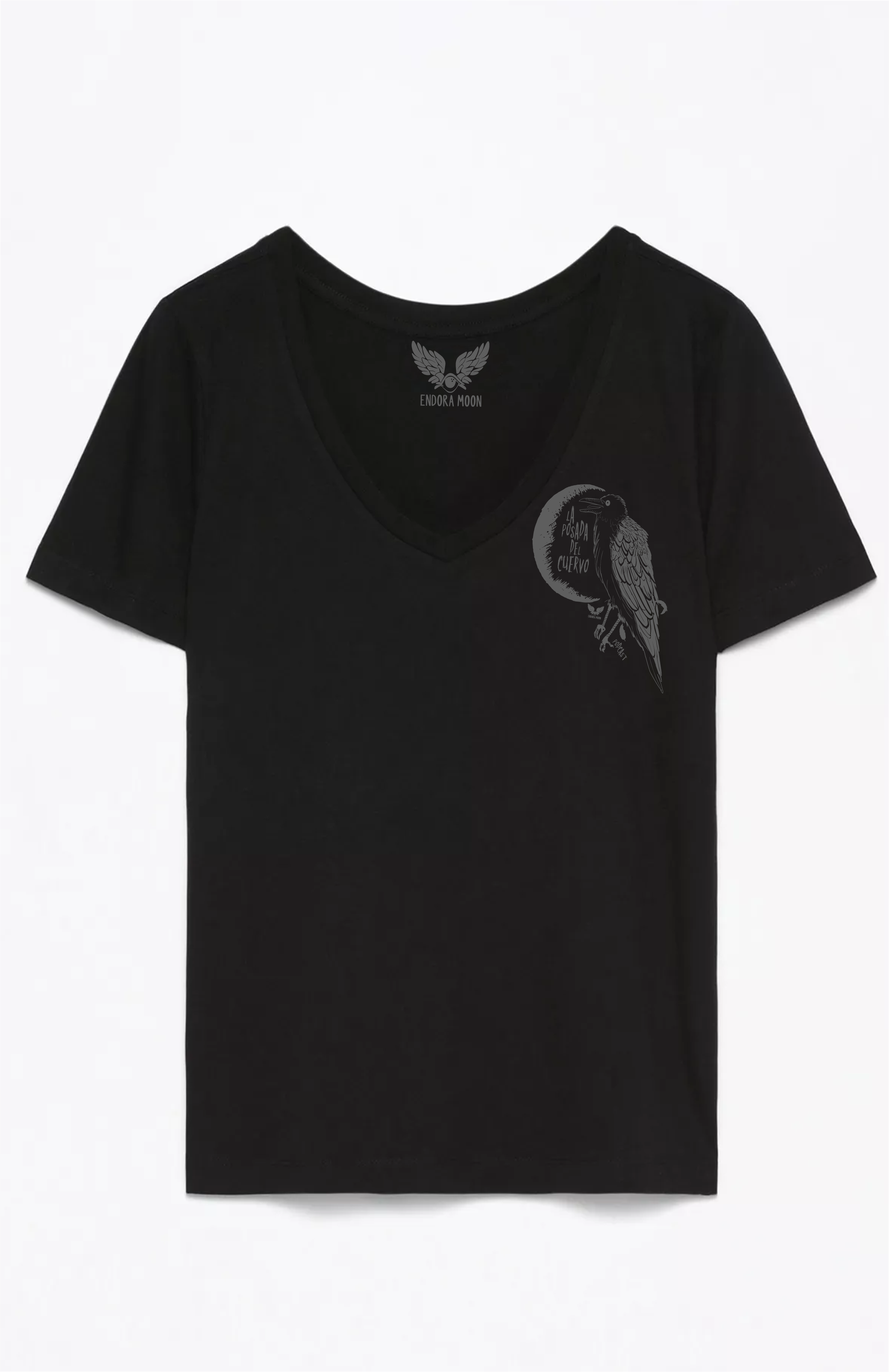 Camiseta cuello pico la Posada del cuervo 