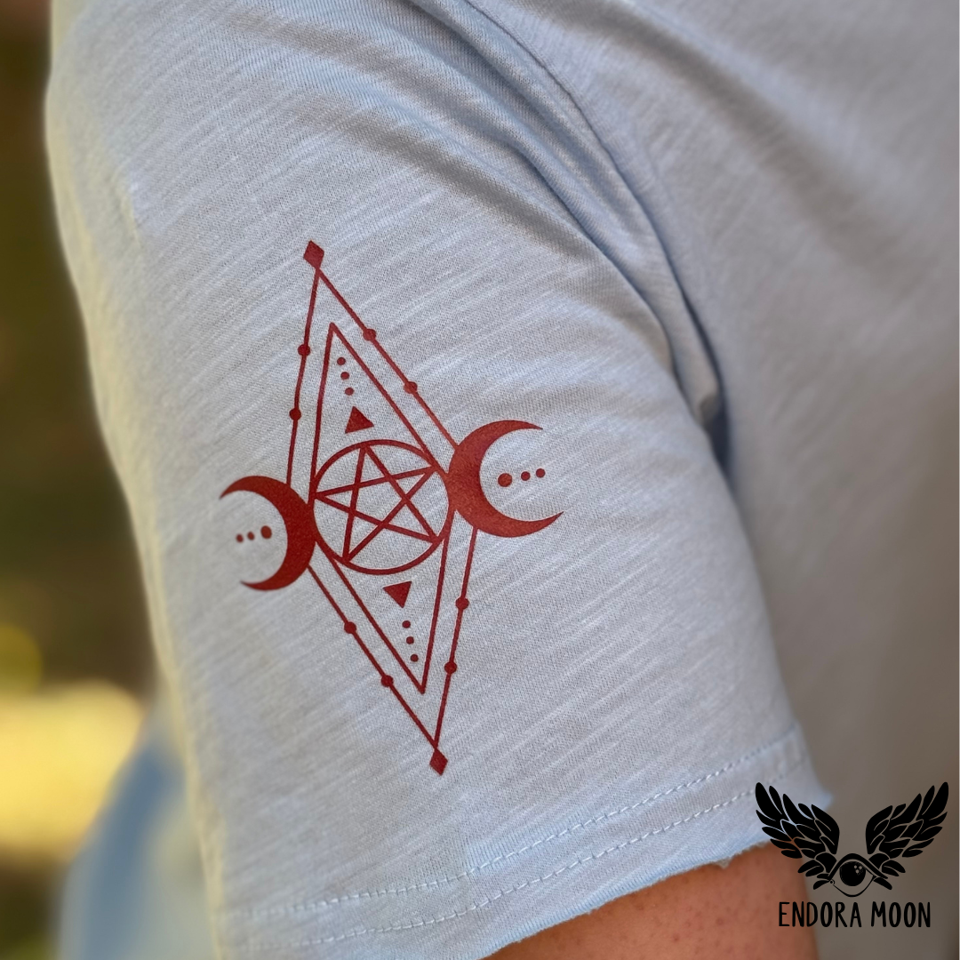 Camiseta witch azul y rojo