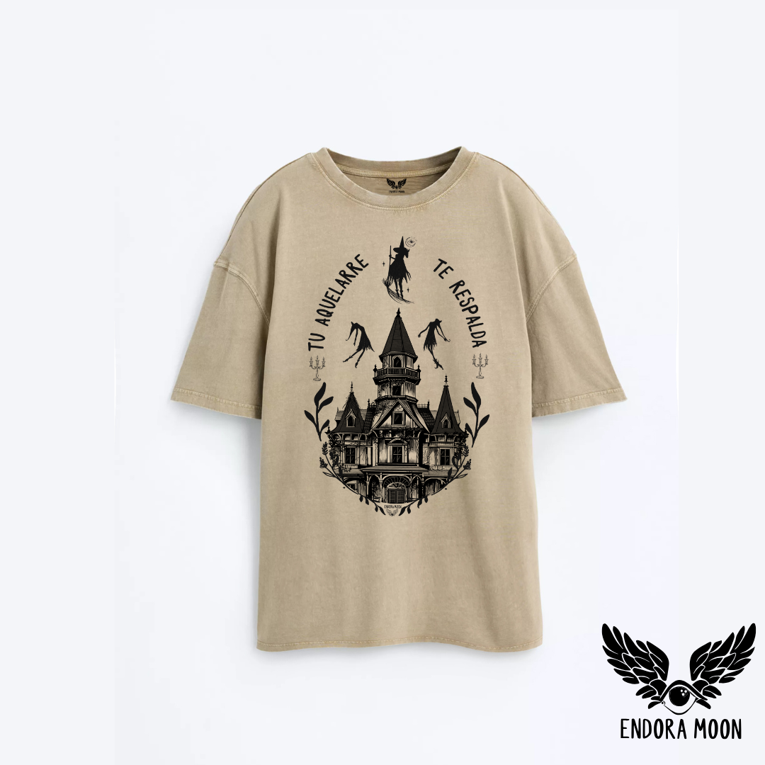 Camiseta Aquelarre, arena efecto lavado 